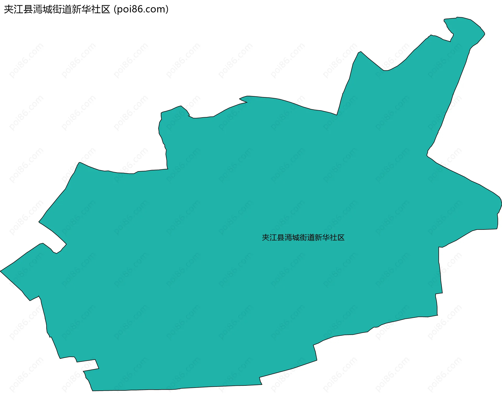 夹江县漹城街道新华社区边界地图