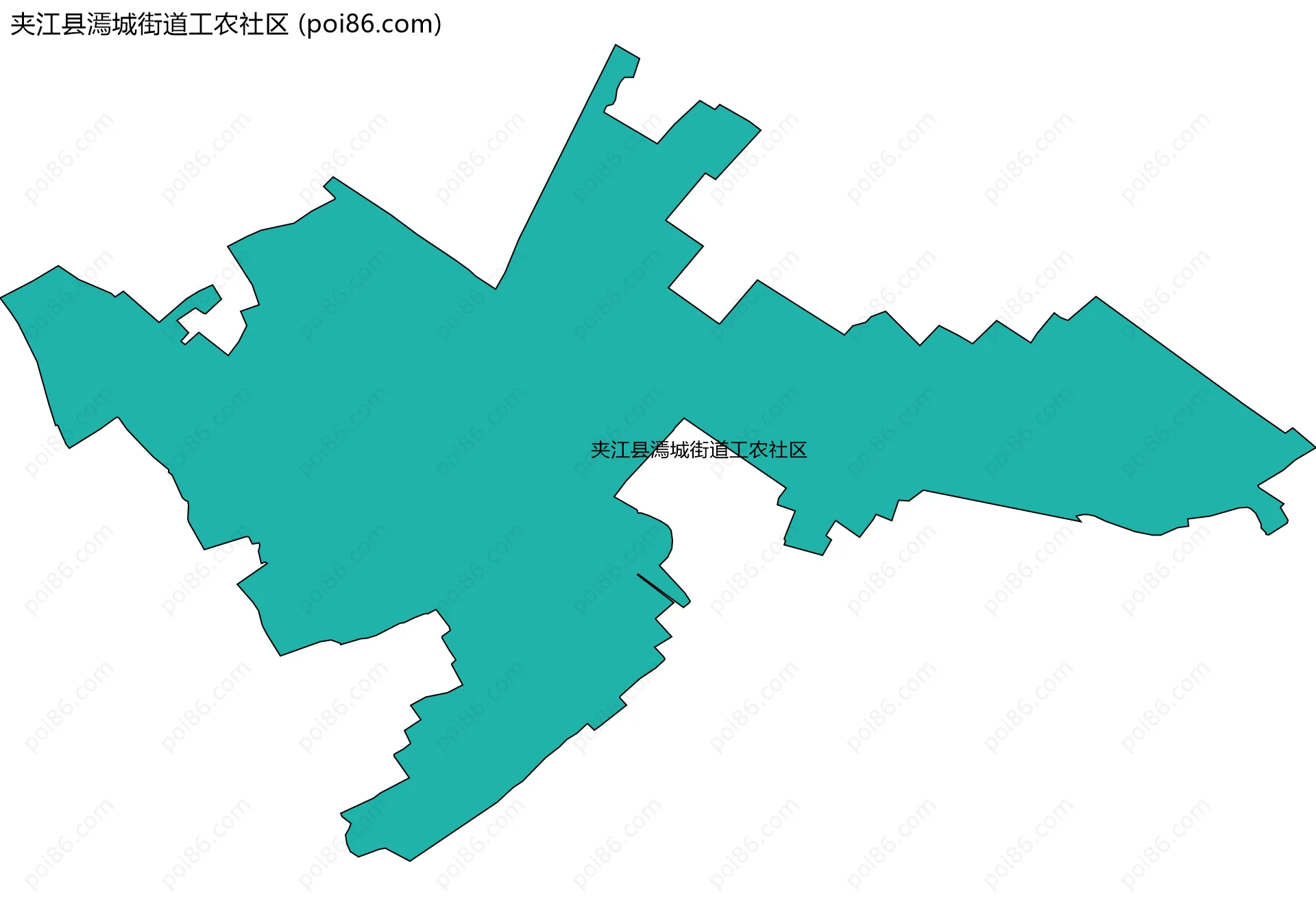夹江县漹城街道工农社区边界地图