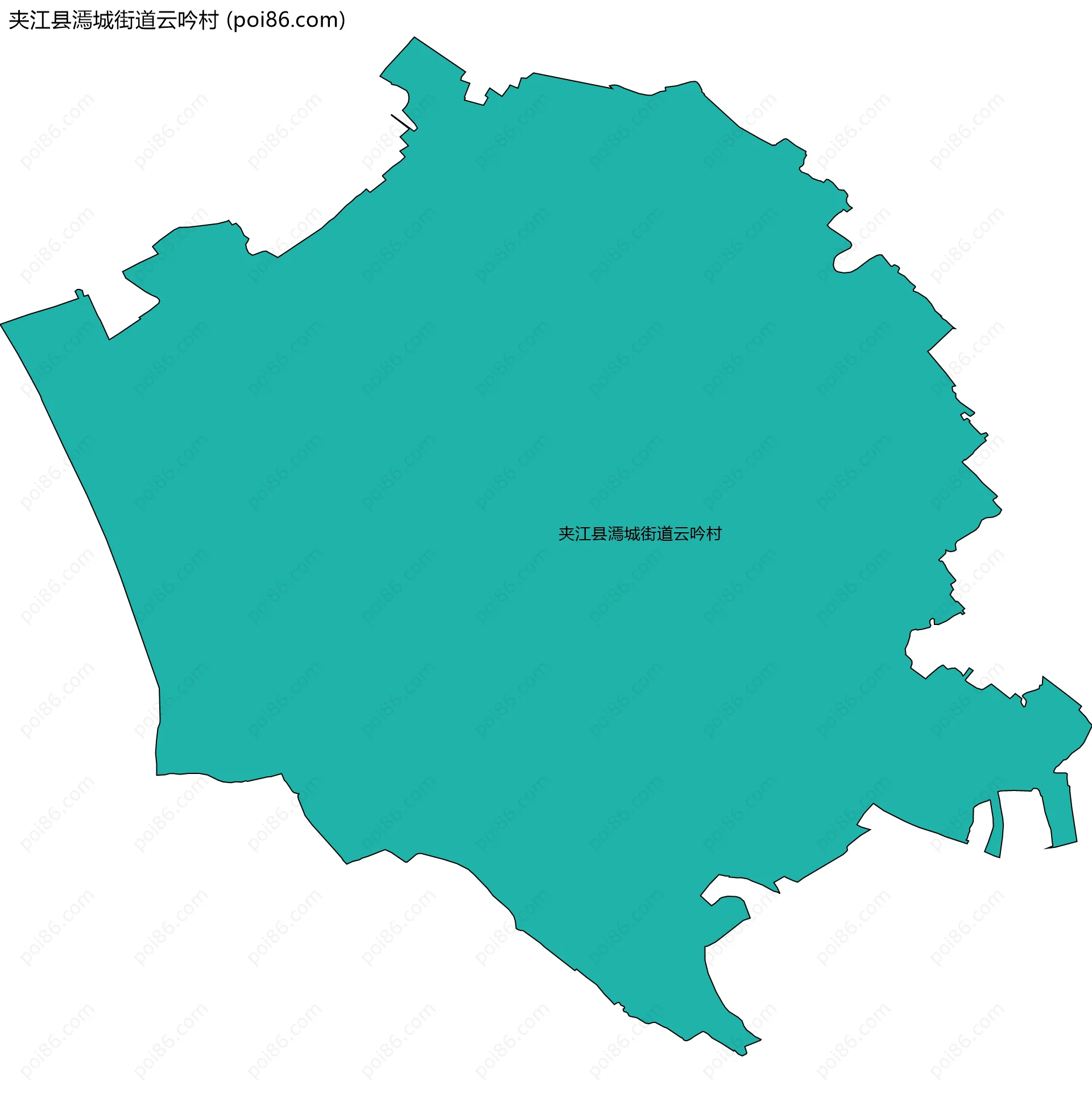 夹江县漹城街道云吟村边界地图