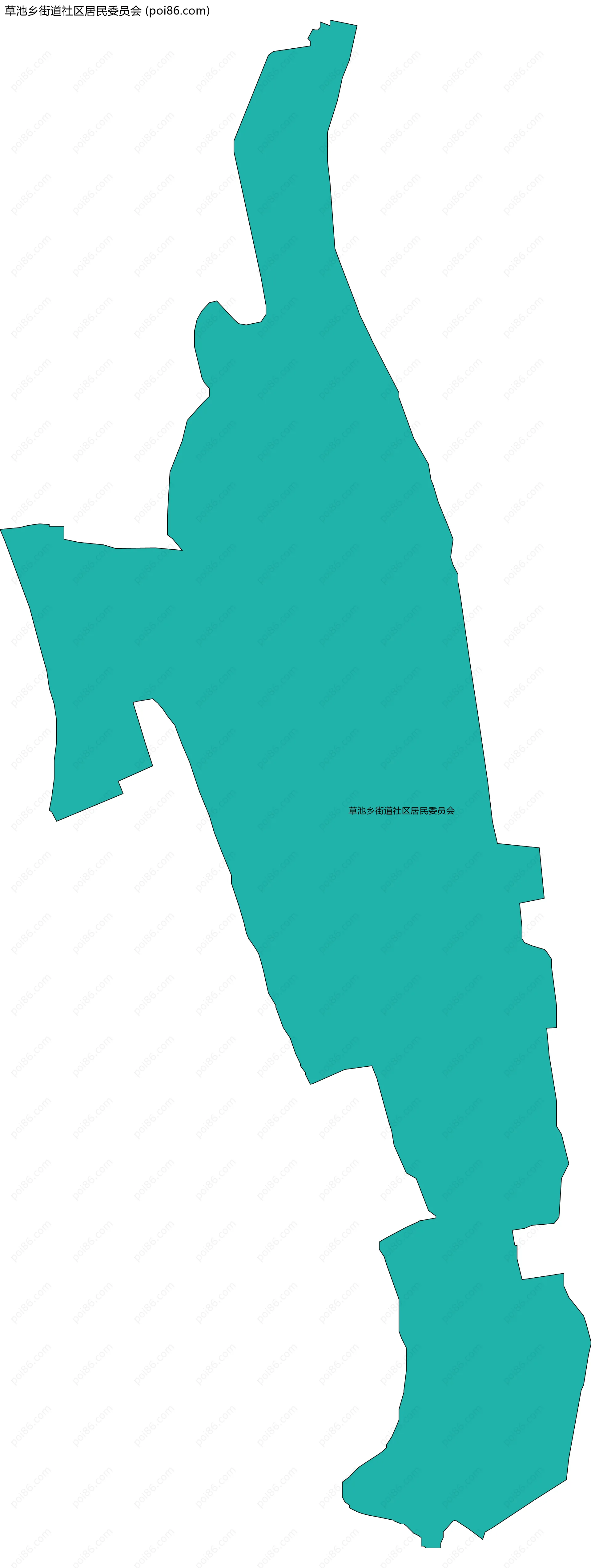 草池乡街道社区居民委员会边界地图