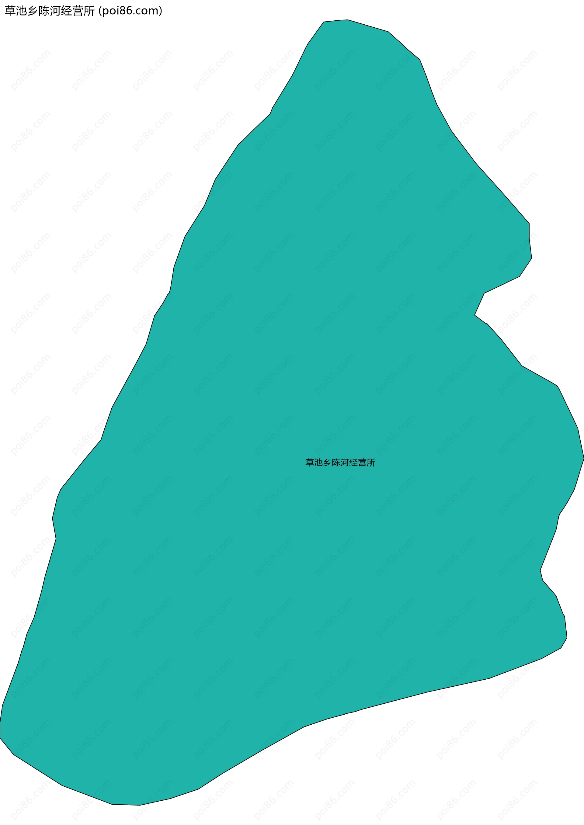 草池乡陈河经营所边界地图