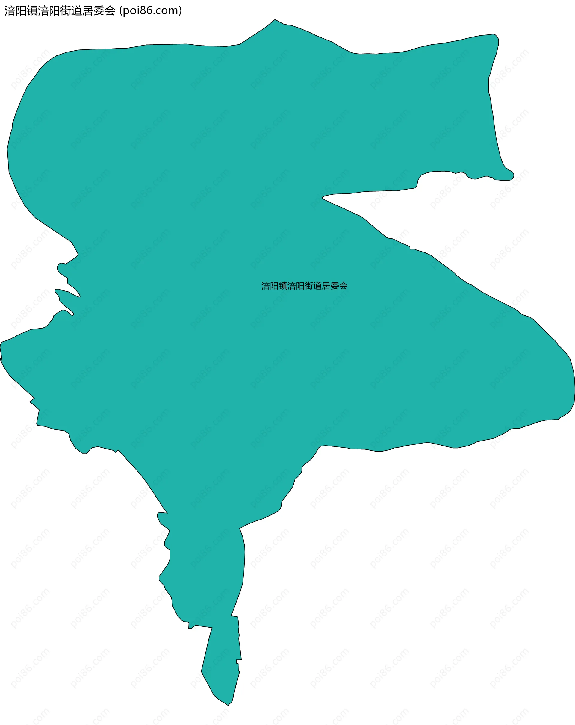 涪阳镇涪阳街道居委会边界地图