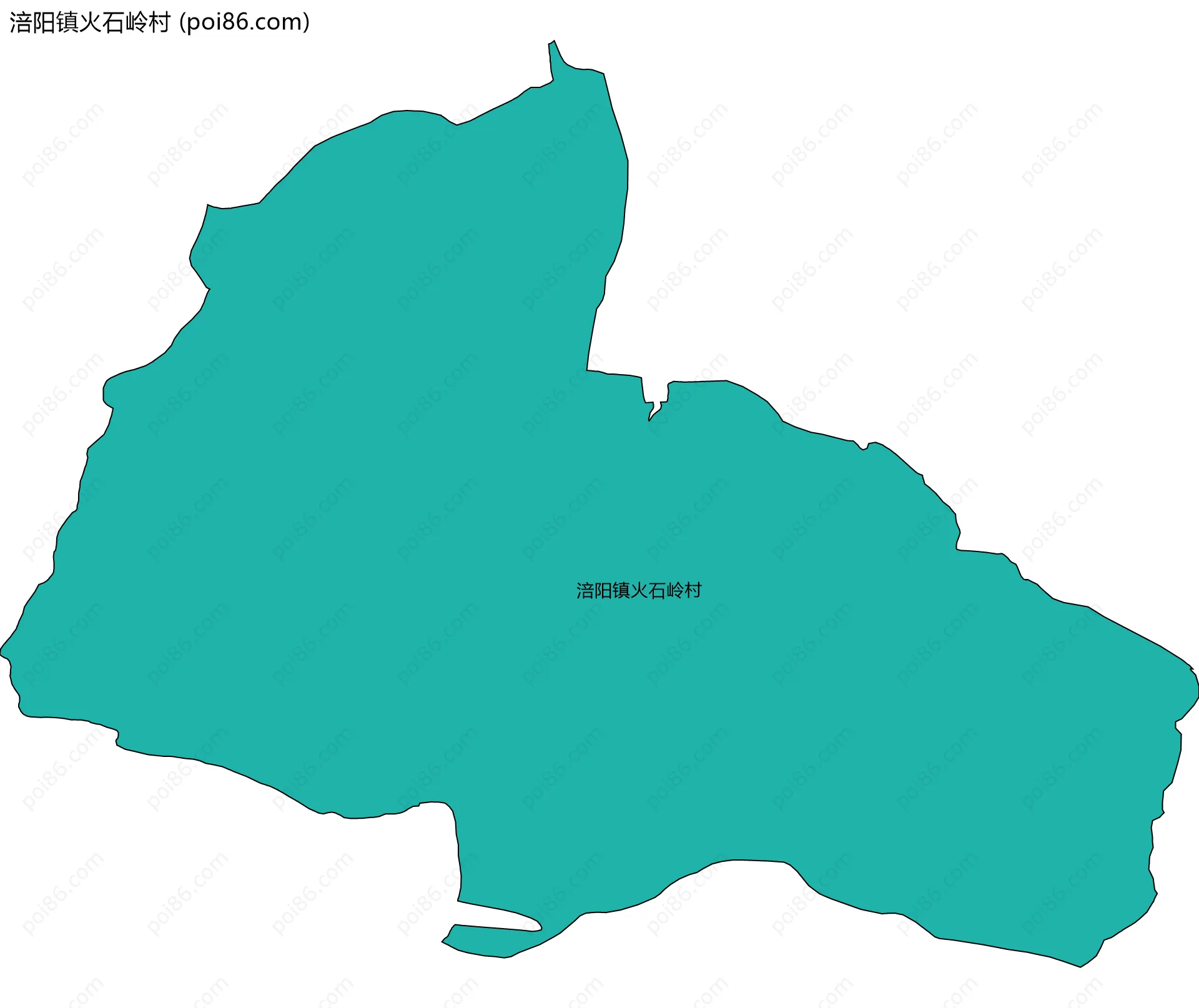 涪阳镇火石岭村边界地图