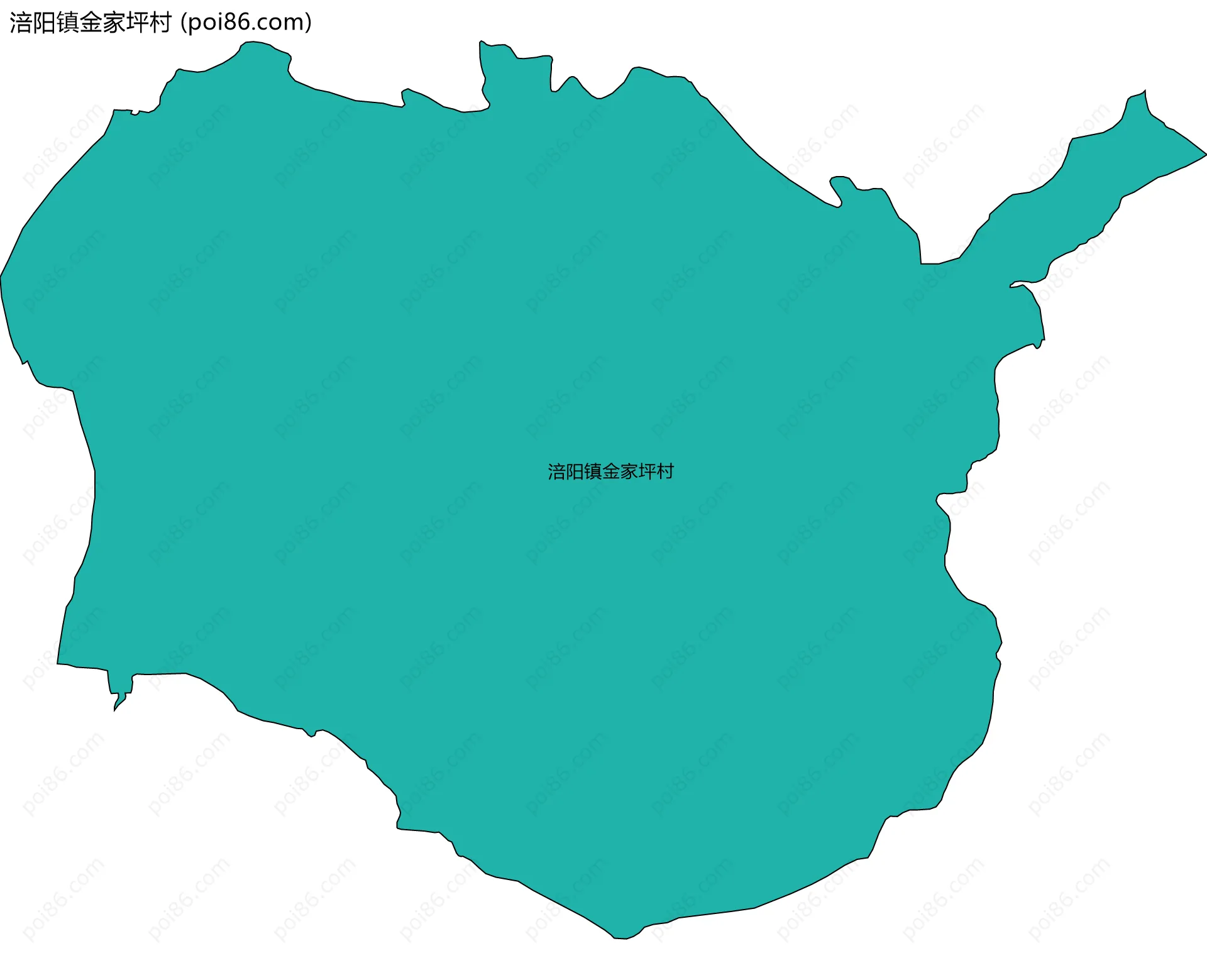 涪阳镇金家坪村边界地图
