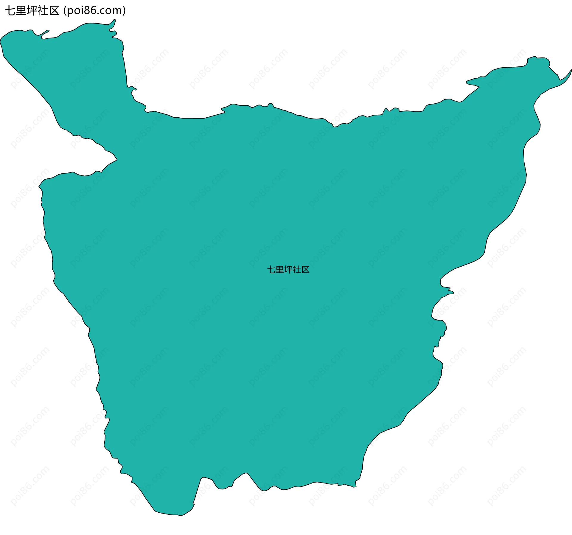 七里坪社区边界地图
