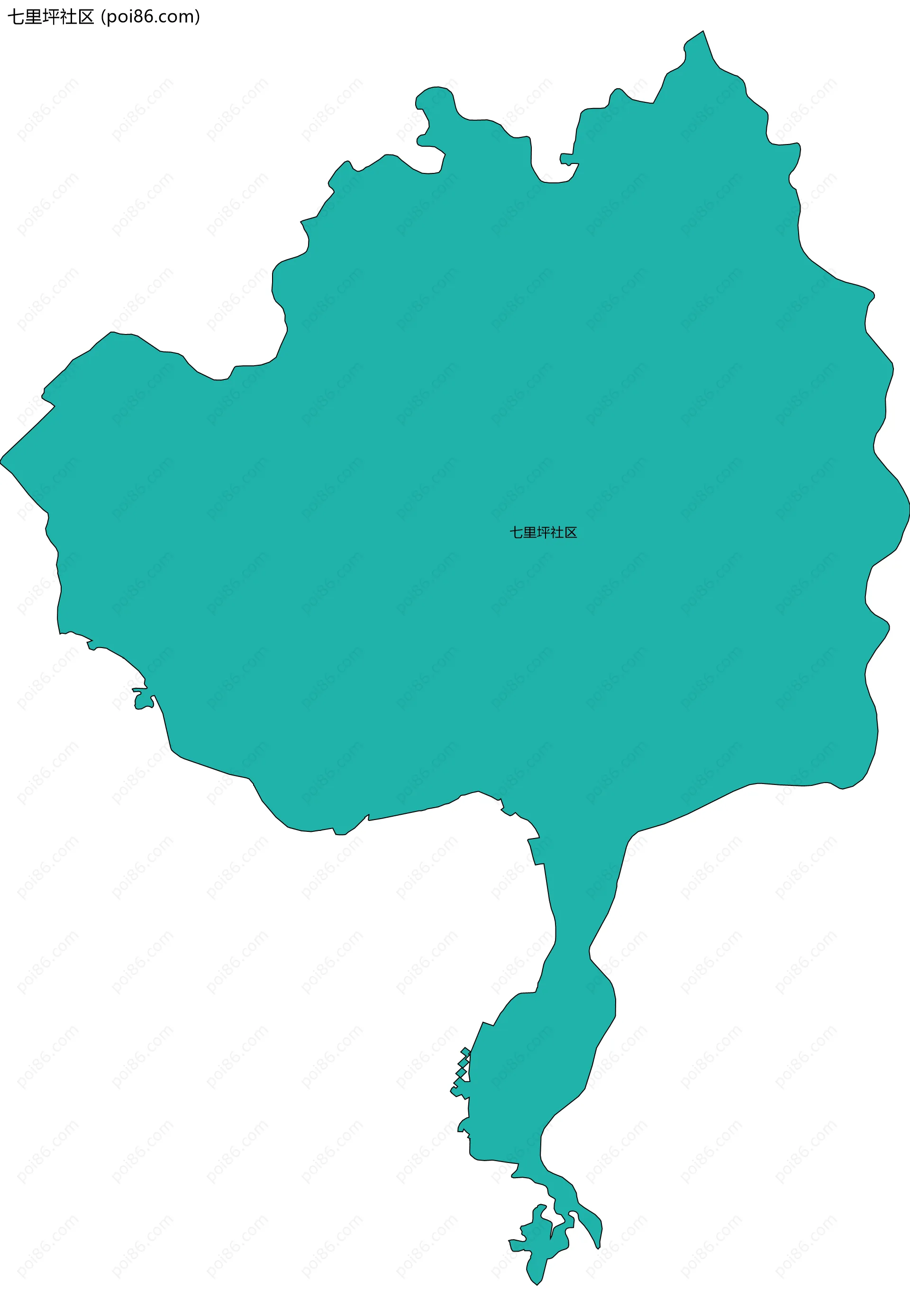 七里坪社区边界地图