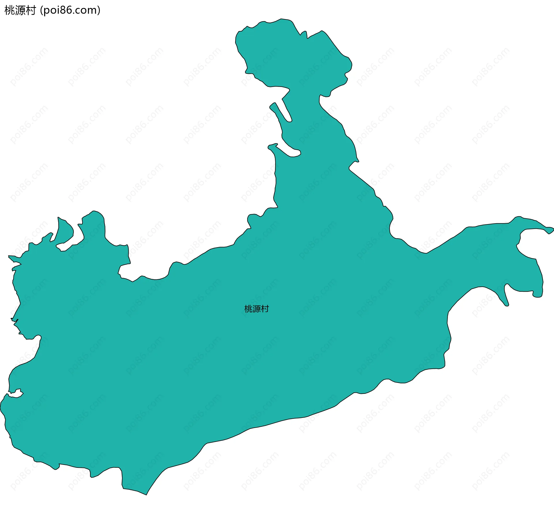 桃源村边界地图
