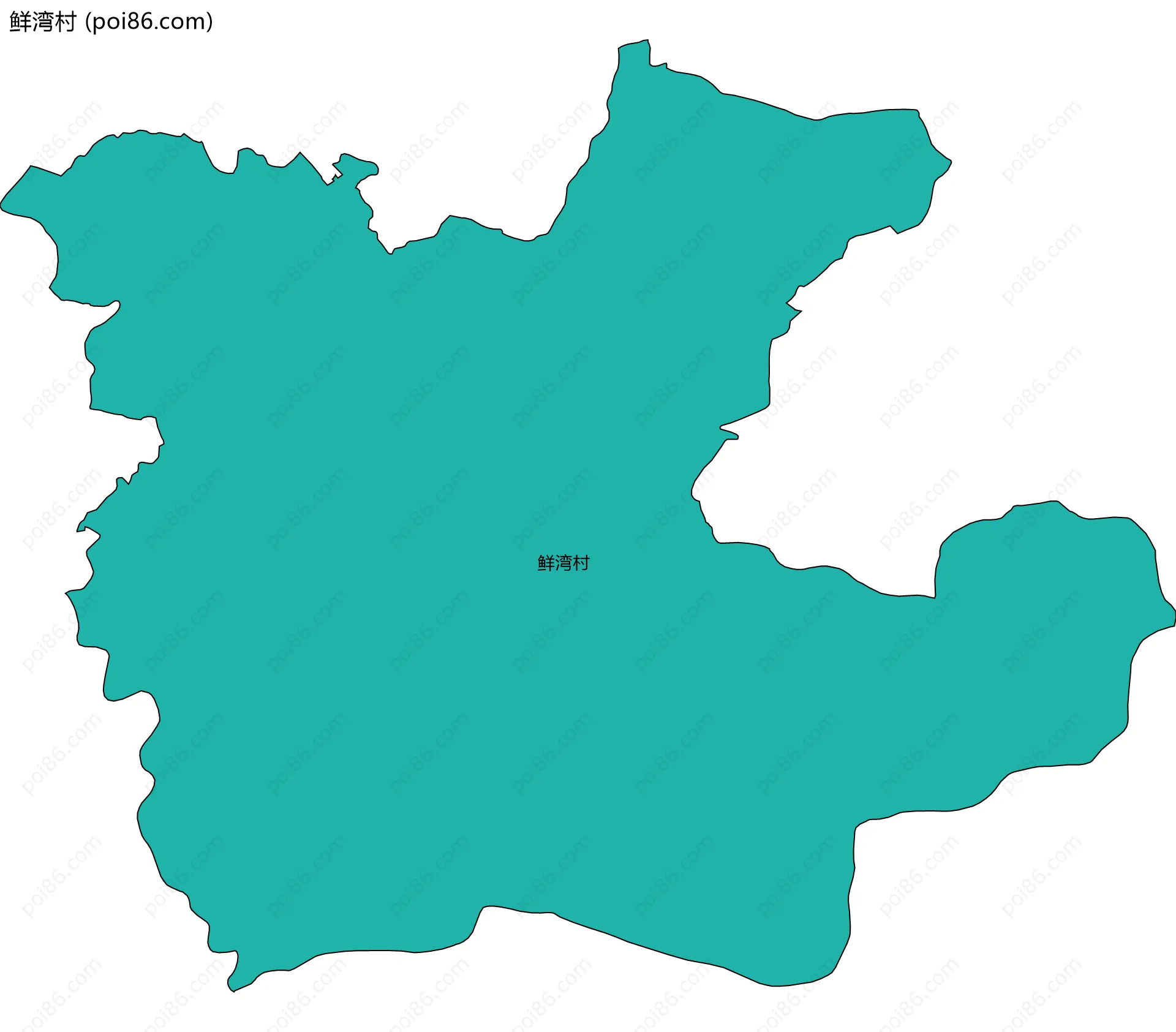 鲜湾村边界地图