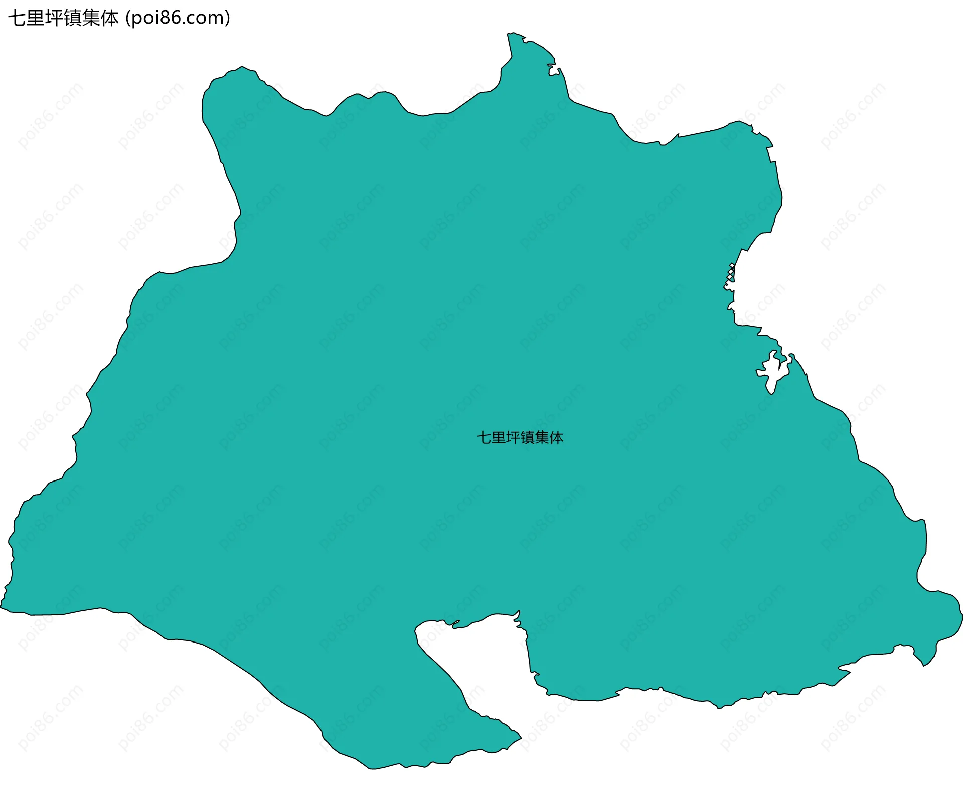 七里坪镇集体边界地图