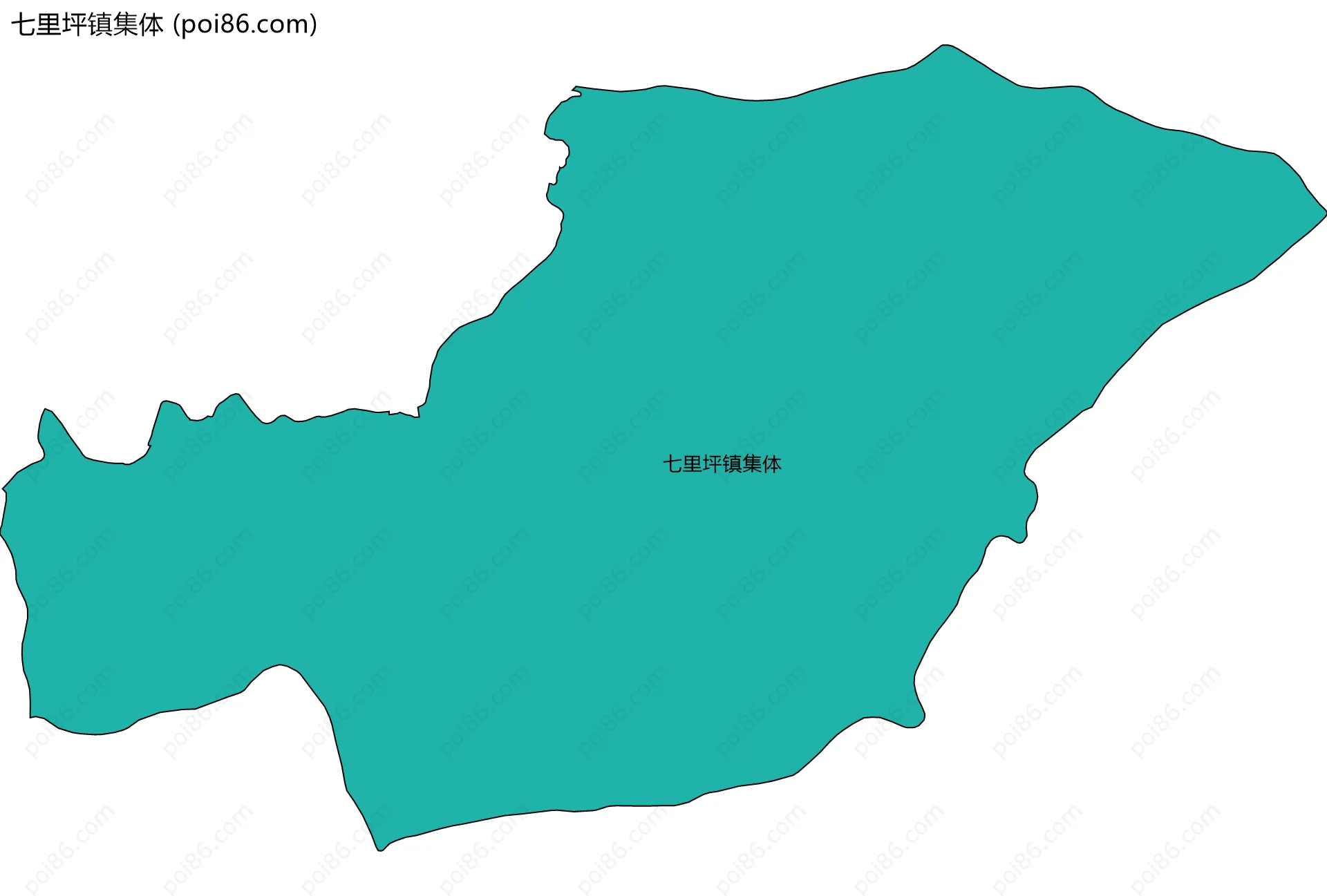 七里坪镇集体边界地图