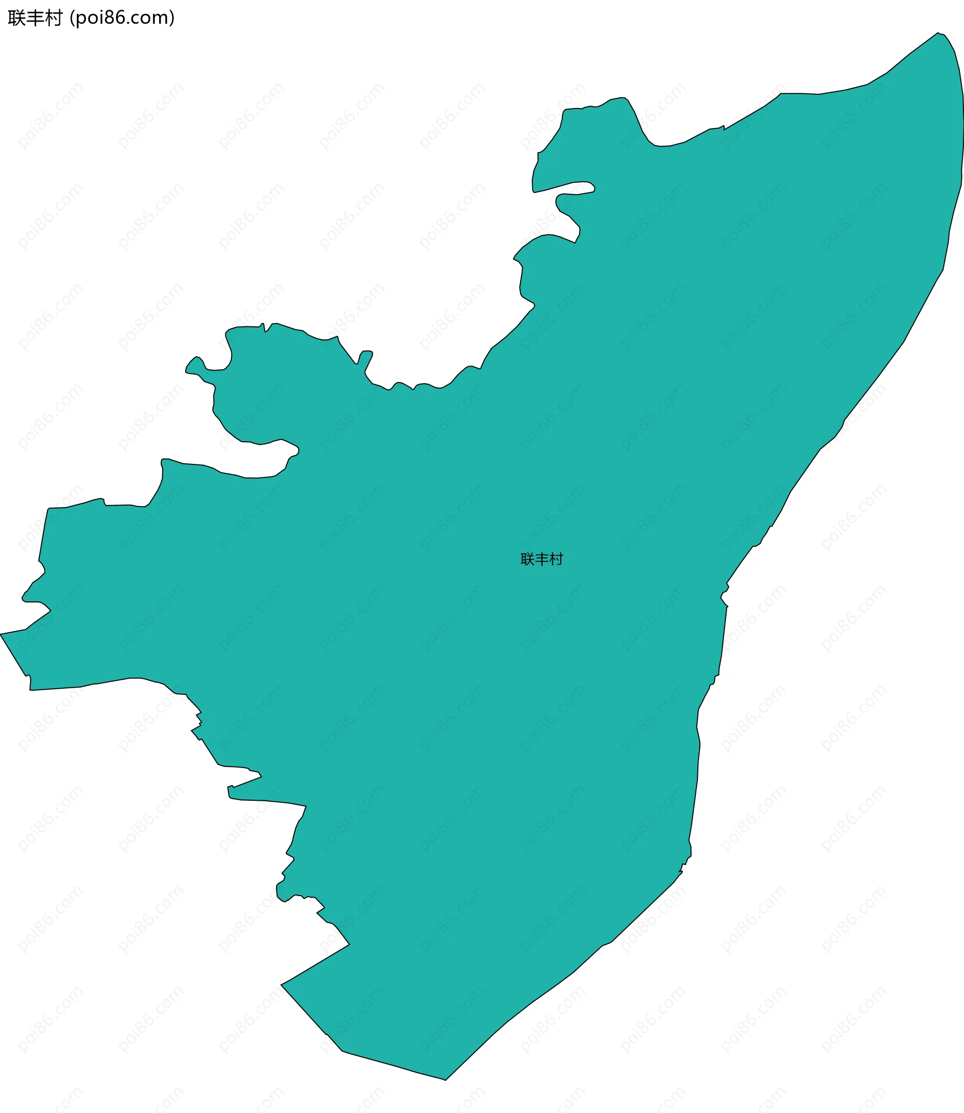 联丰村边界地图