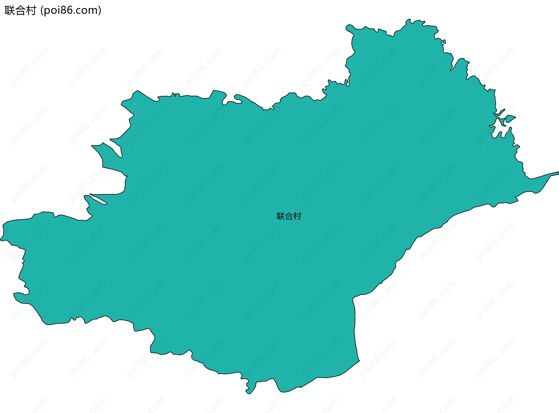 联合村边界地图