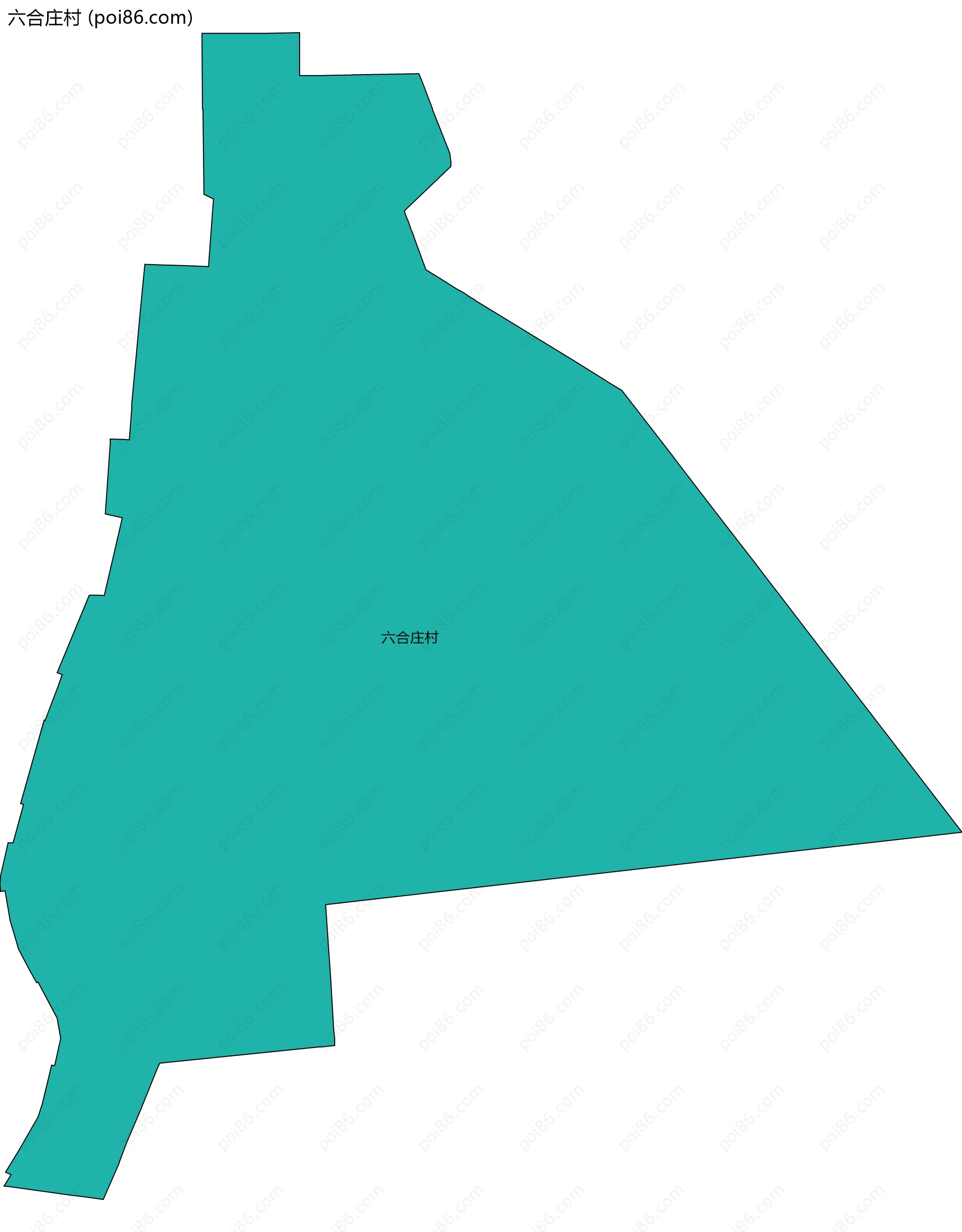 六合庄村边界地图