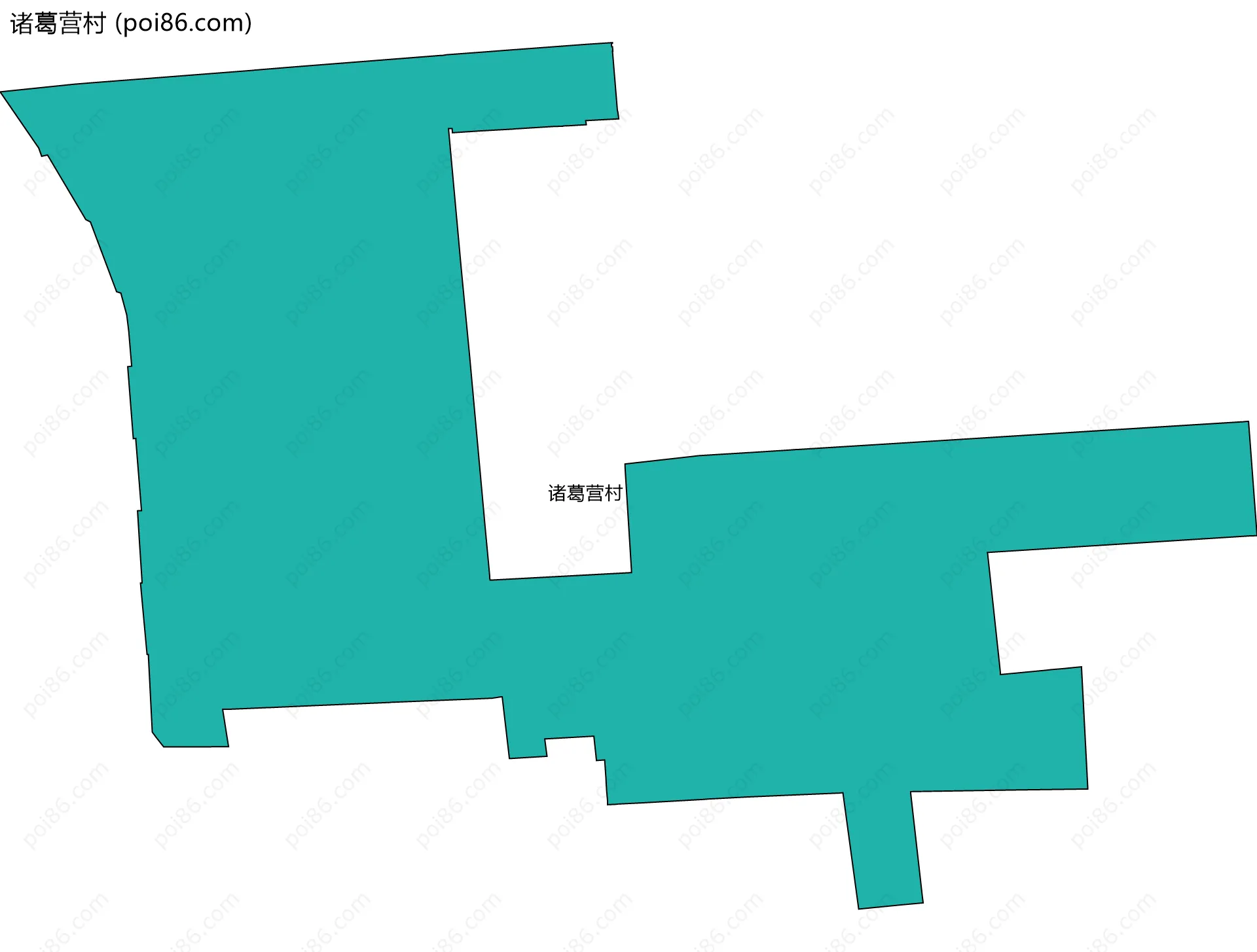 诸葛营村边界地图