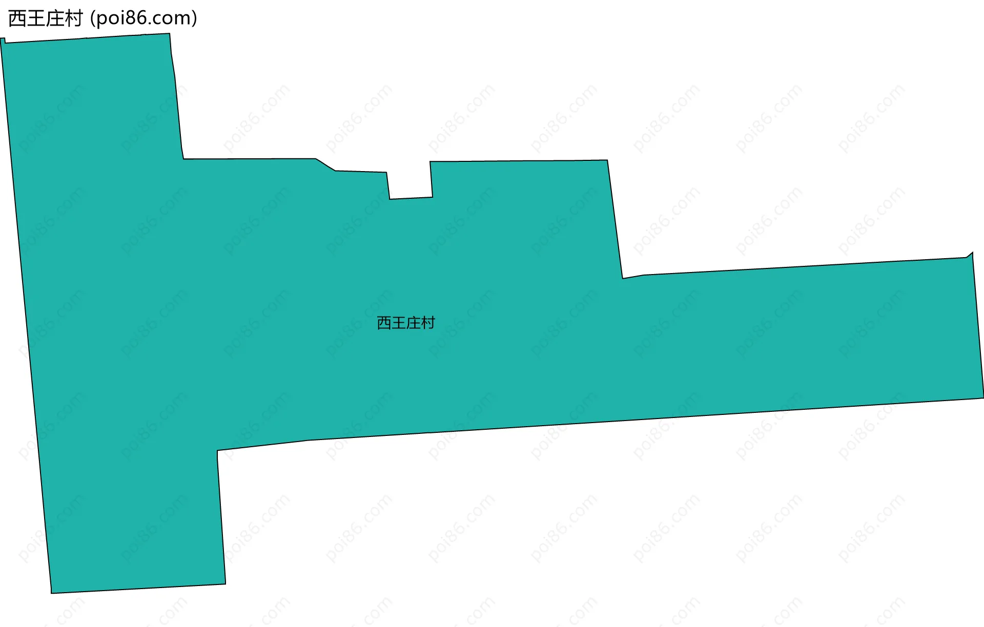 西王庄村边界地图