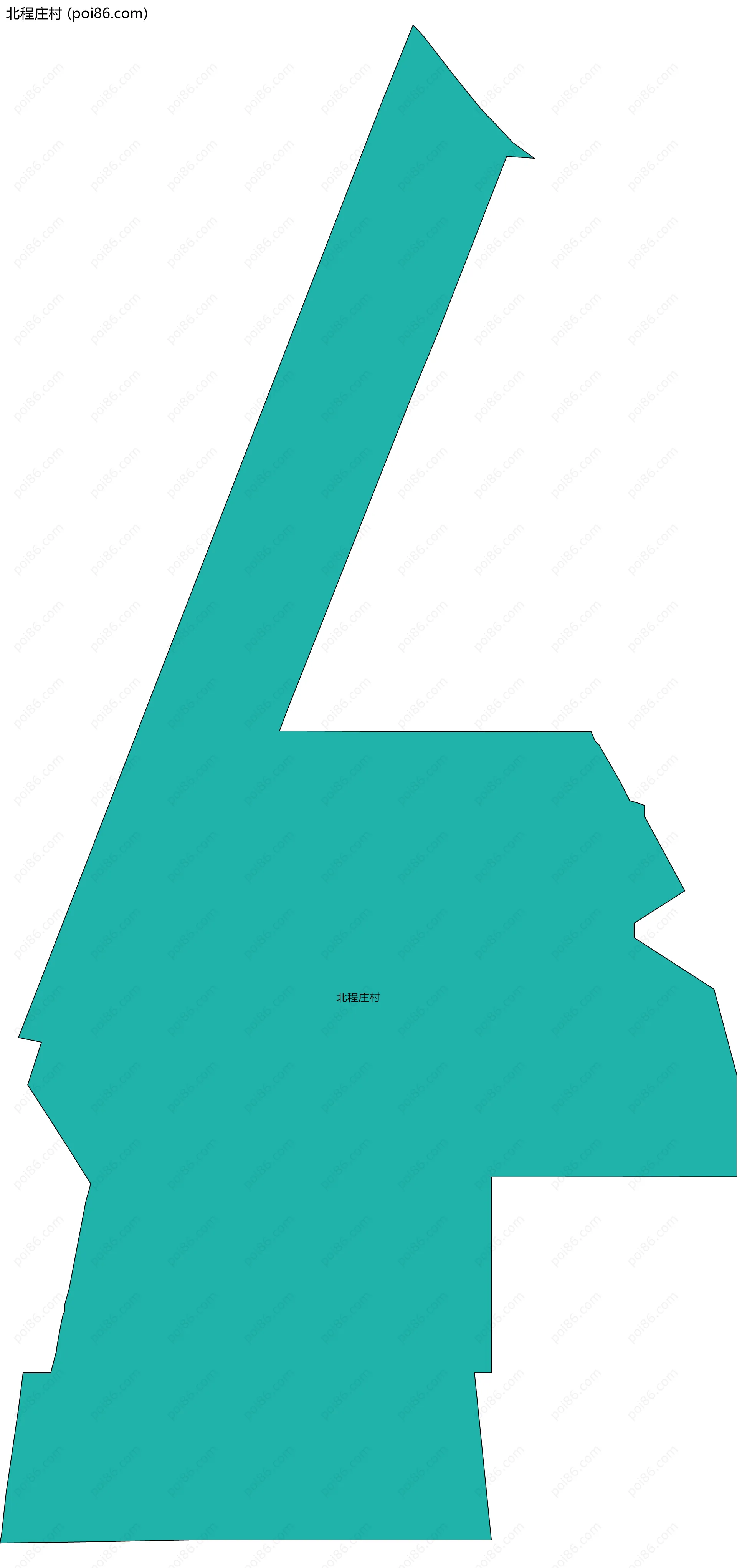 北程庄村边界地图