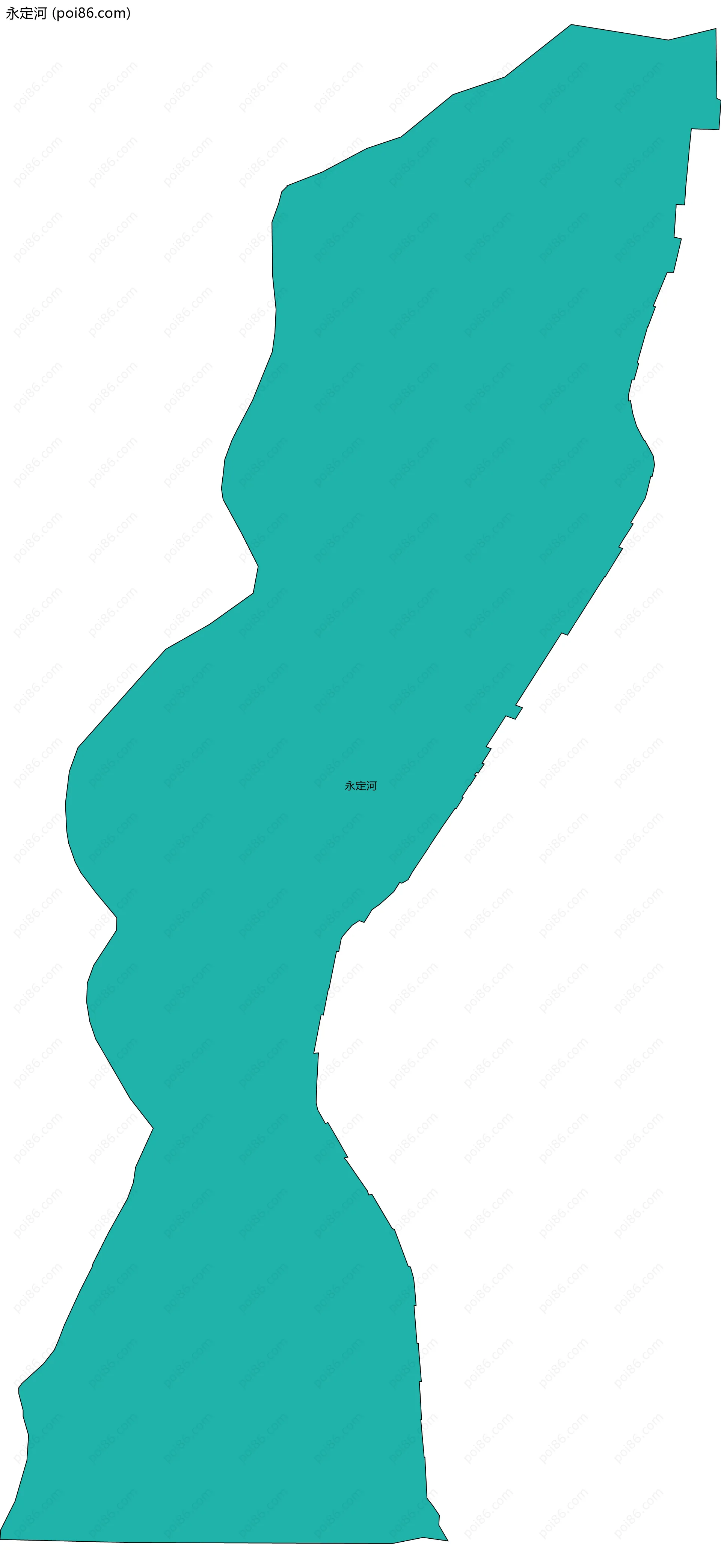 永定河边界地图