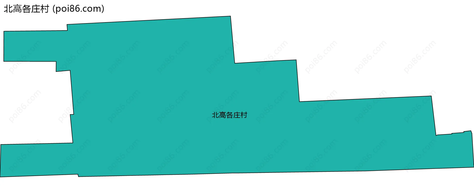 北高各庄村边界地图