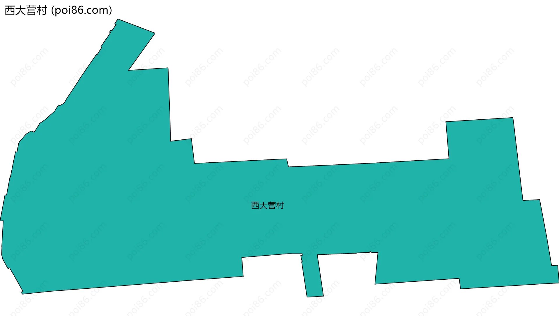 西大营村边界地图