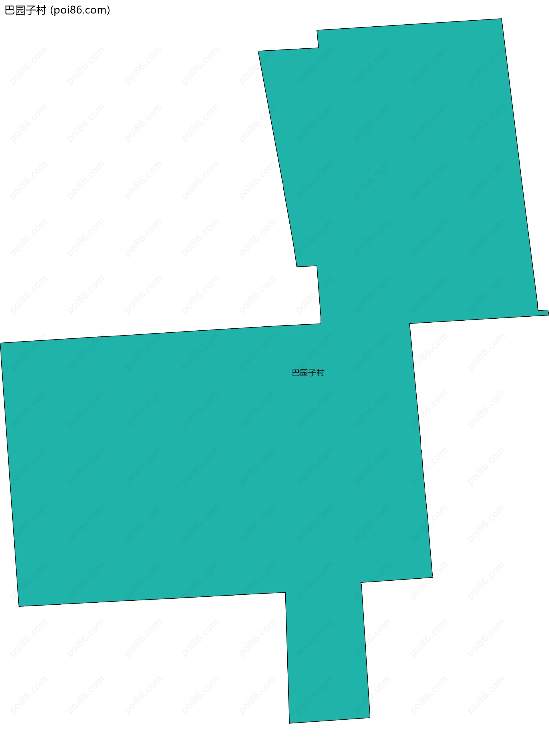 巴园子村边界地图