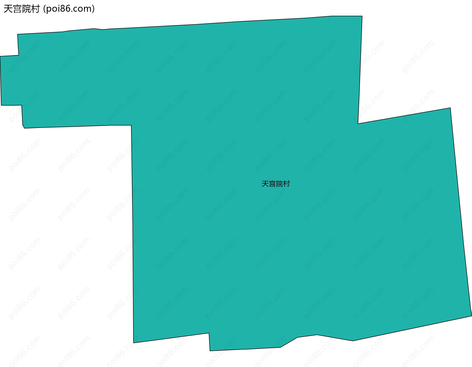 天宫院村边界地图