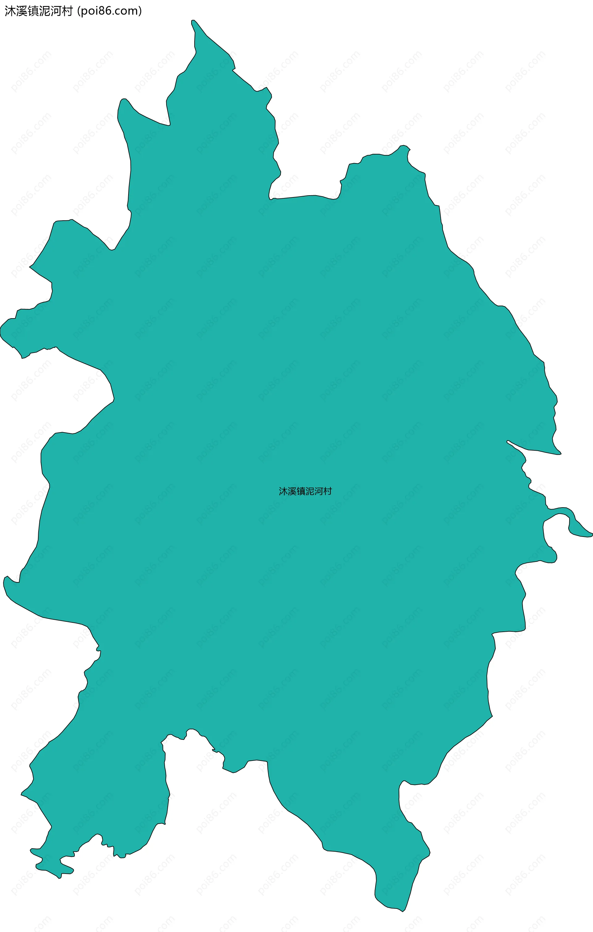 沐溪镇泥河村边界地图