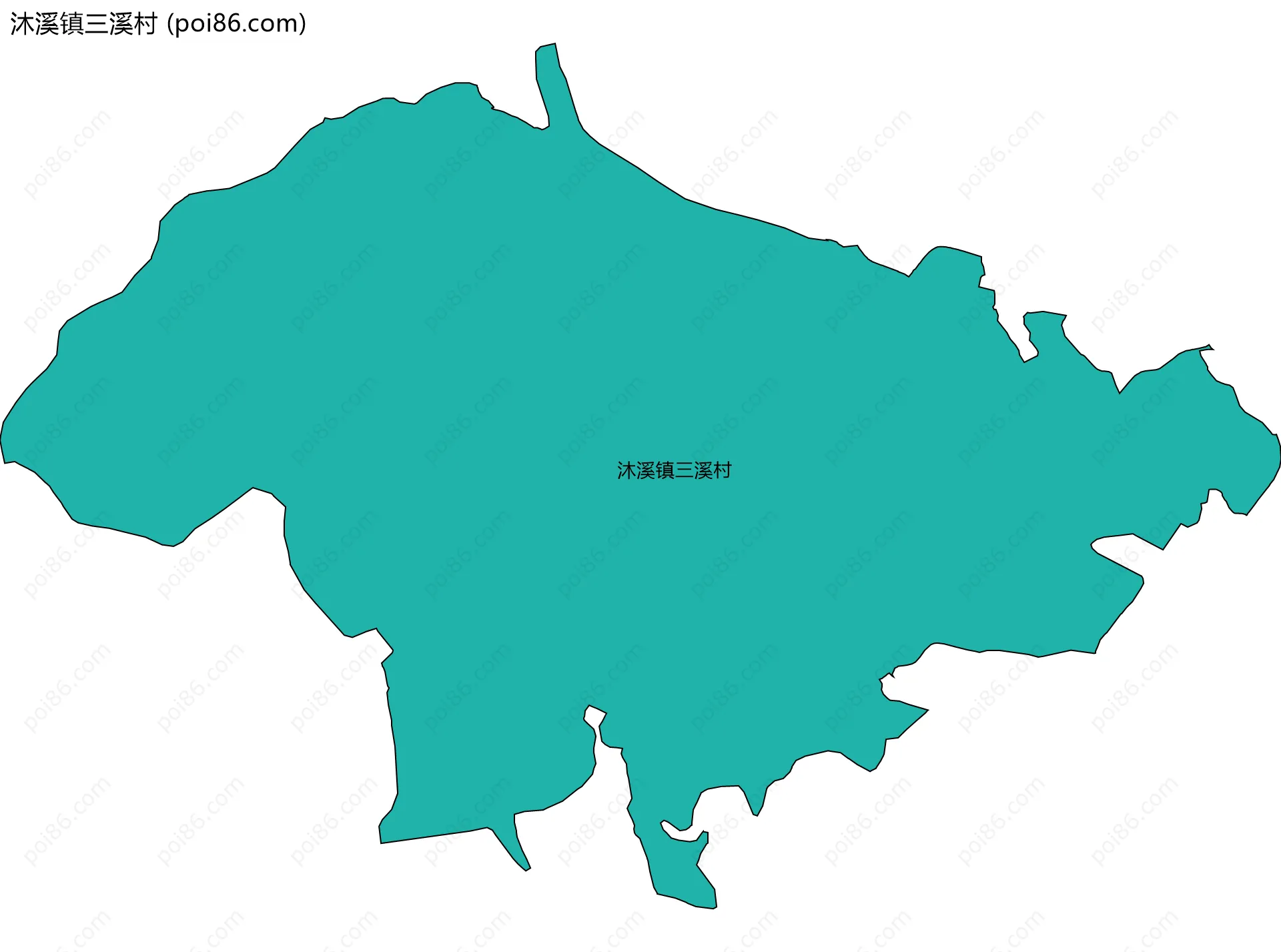 沐溪镇三溪村边界地图