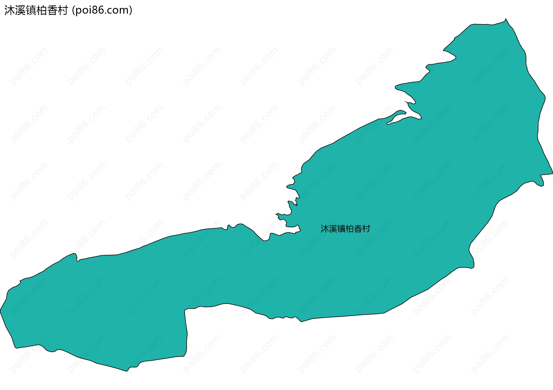 沐溪镇柏香村边界地图