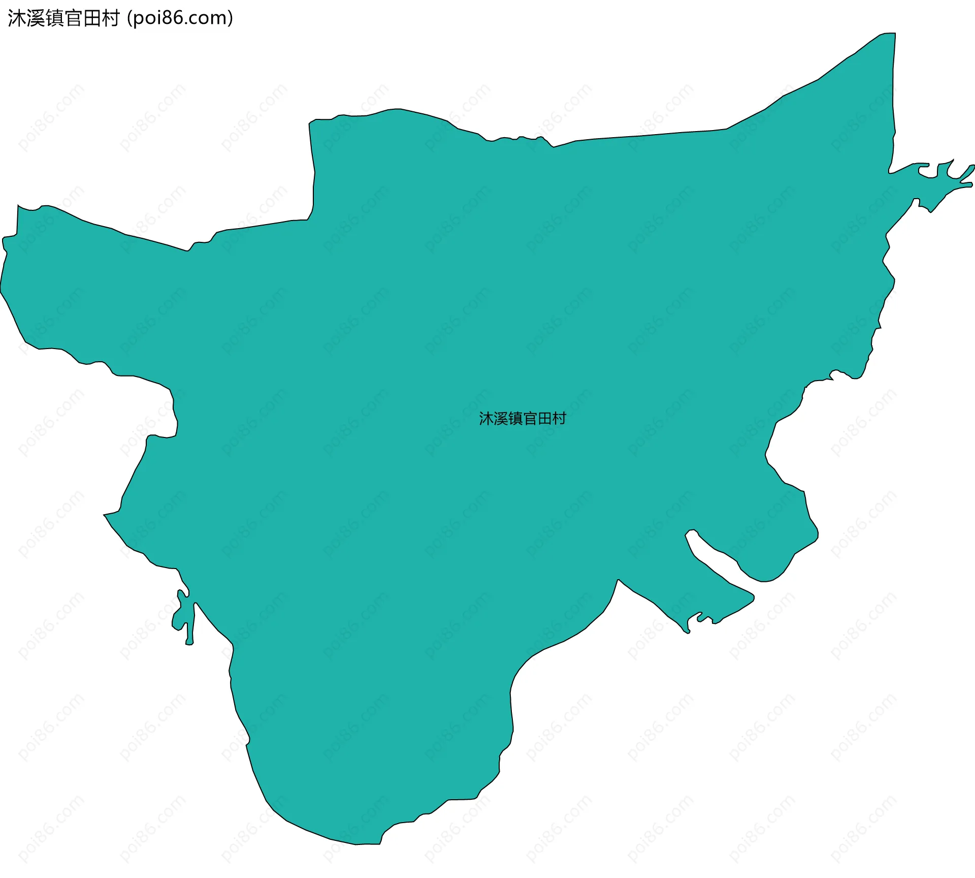 沐溪镇官田村边界地图