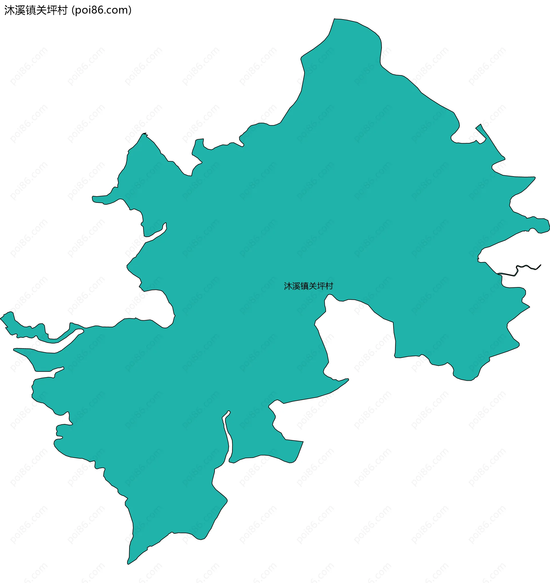 沐溪镇关坪村边界地图