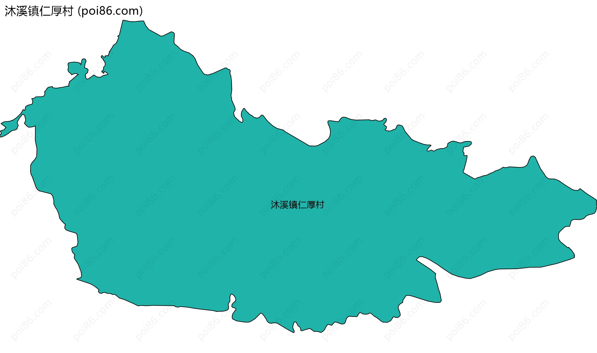沐溪镇仁厚村边界地图