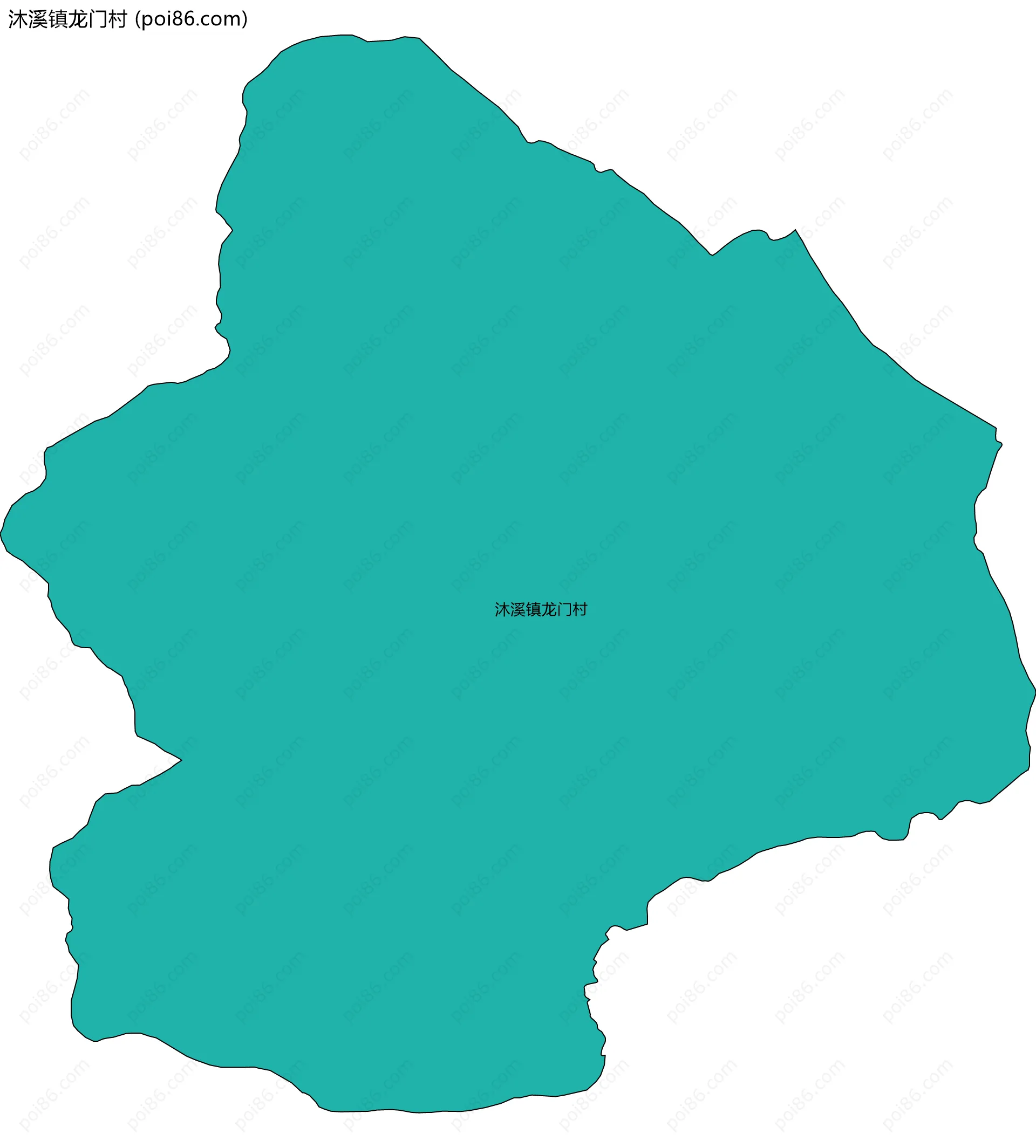 沐溪镇龙门村边界地图