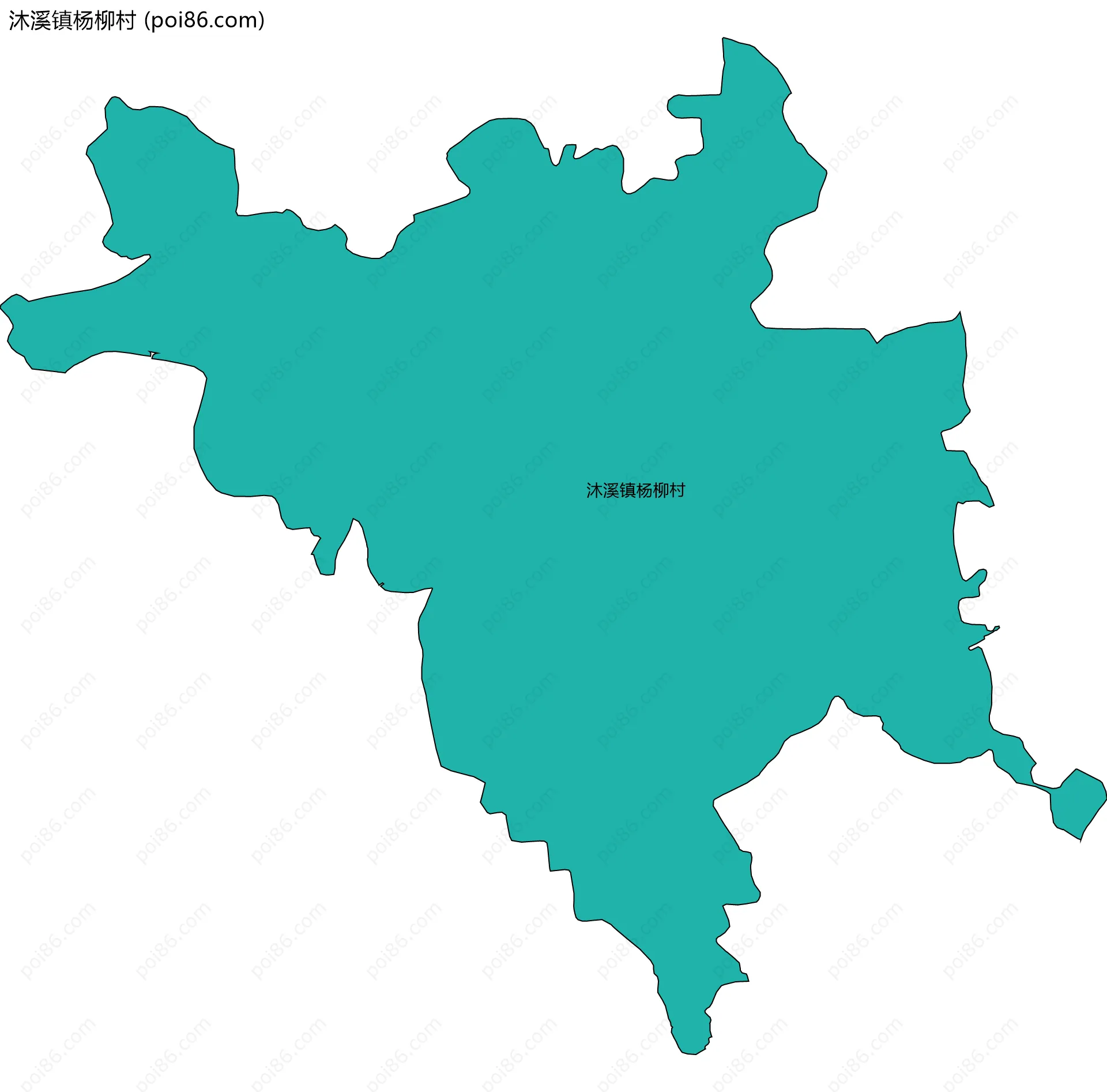 沐溪镇杨柳村边界地图