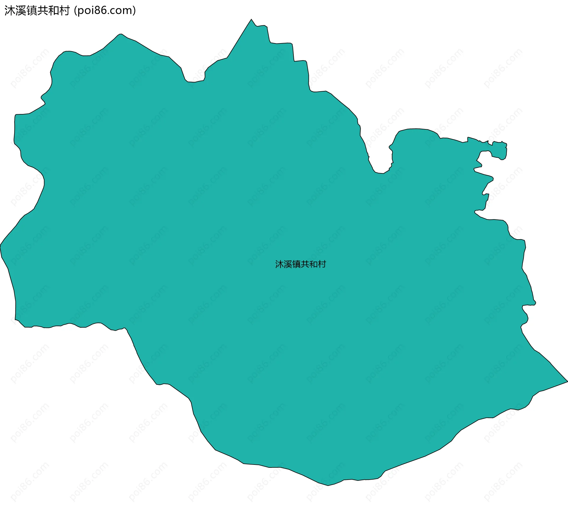 沐溪镇共和村边界地图