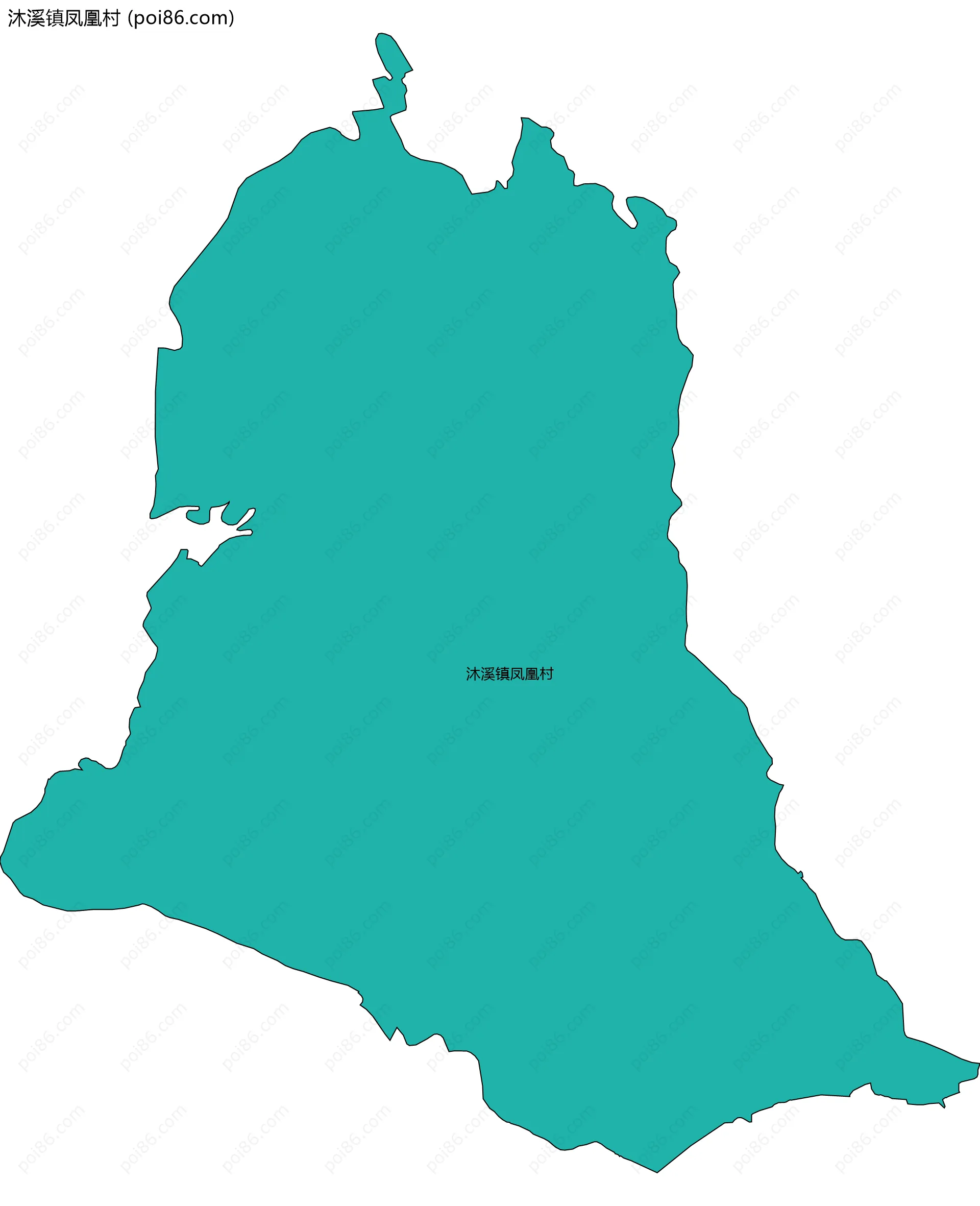 沐溪镇凤凰村边界地图