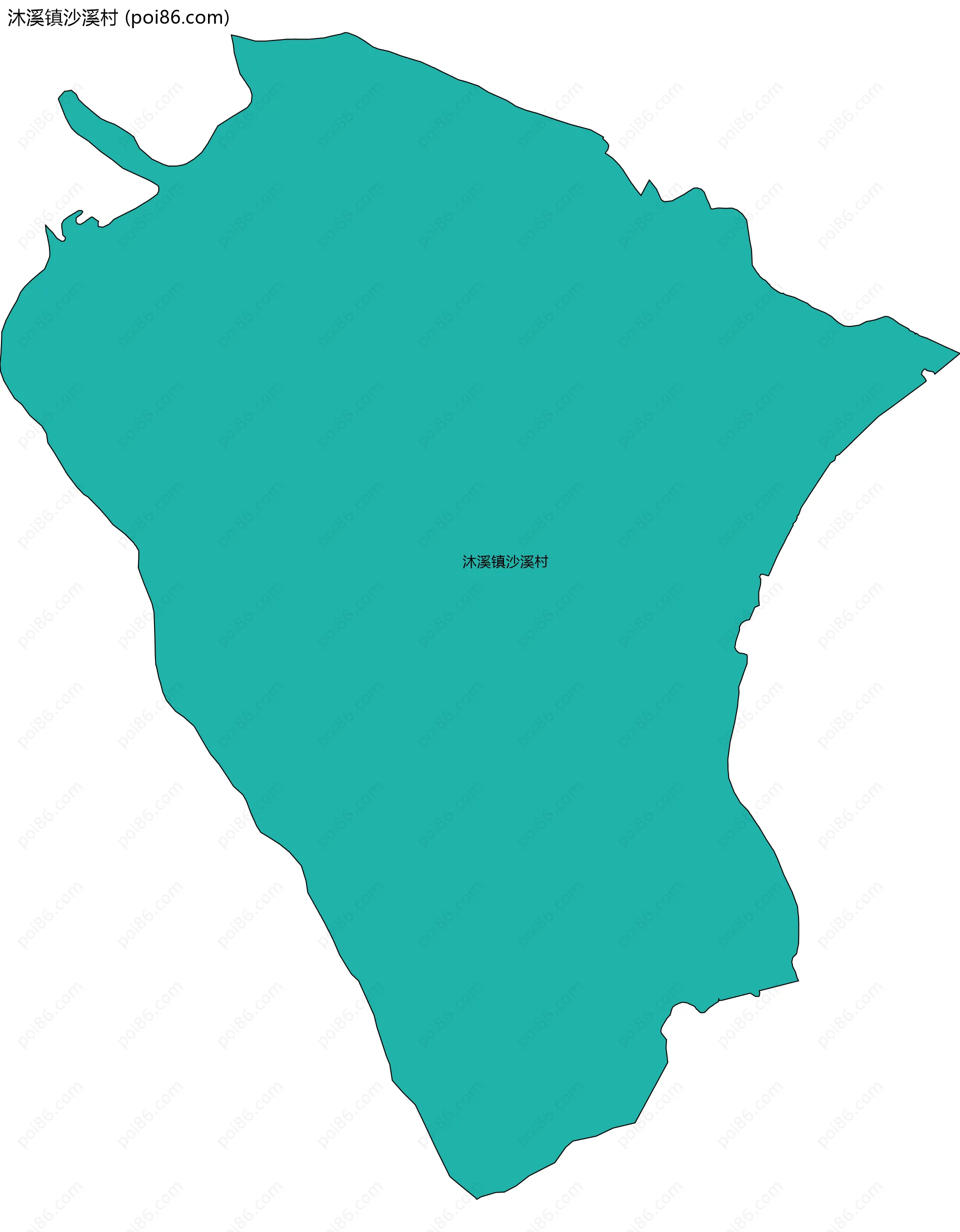 沐溪镇沙溪村边界地图