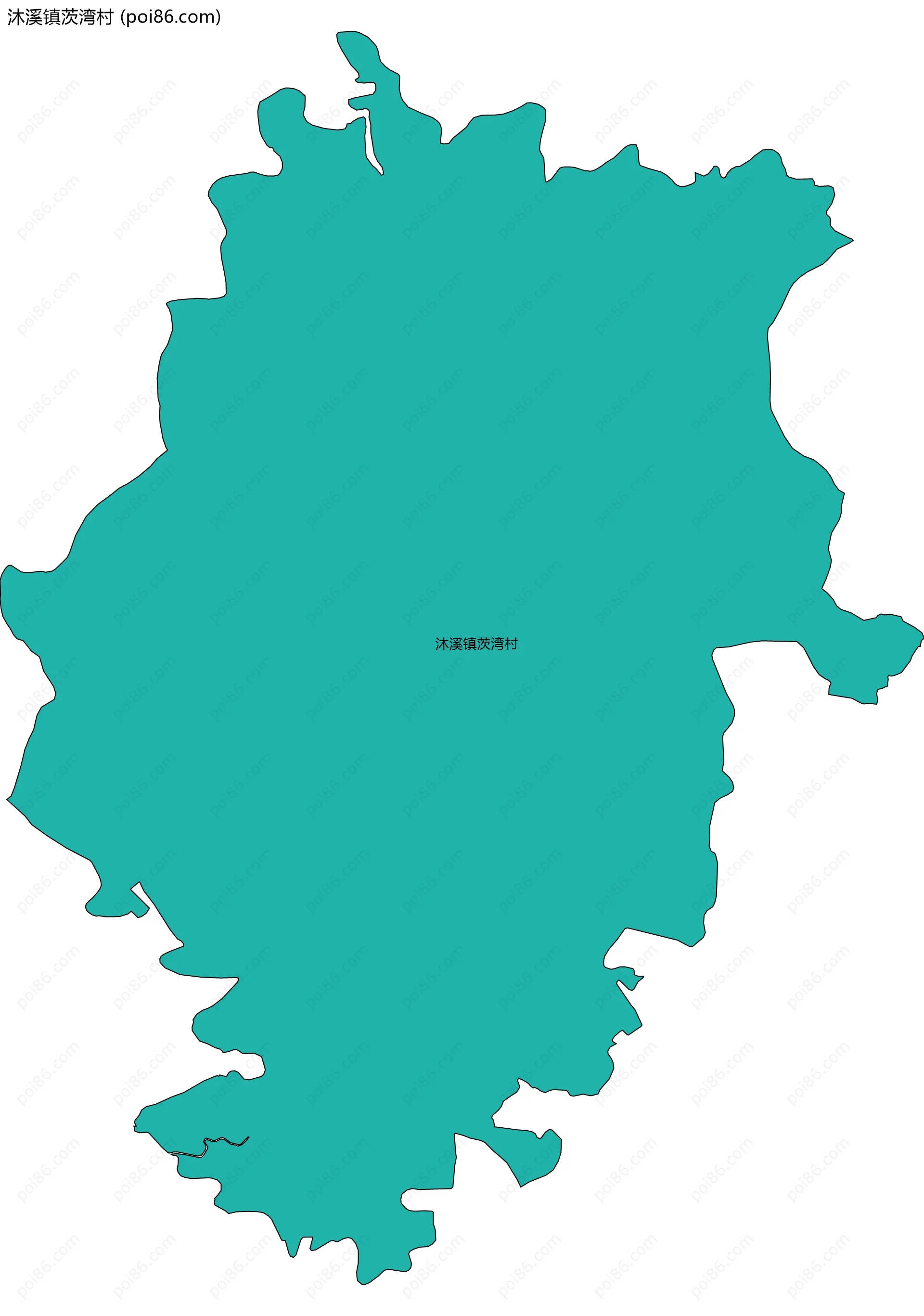 沐溪镇茨湾村边界地图