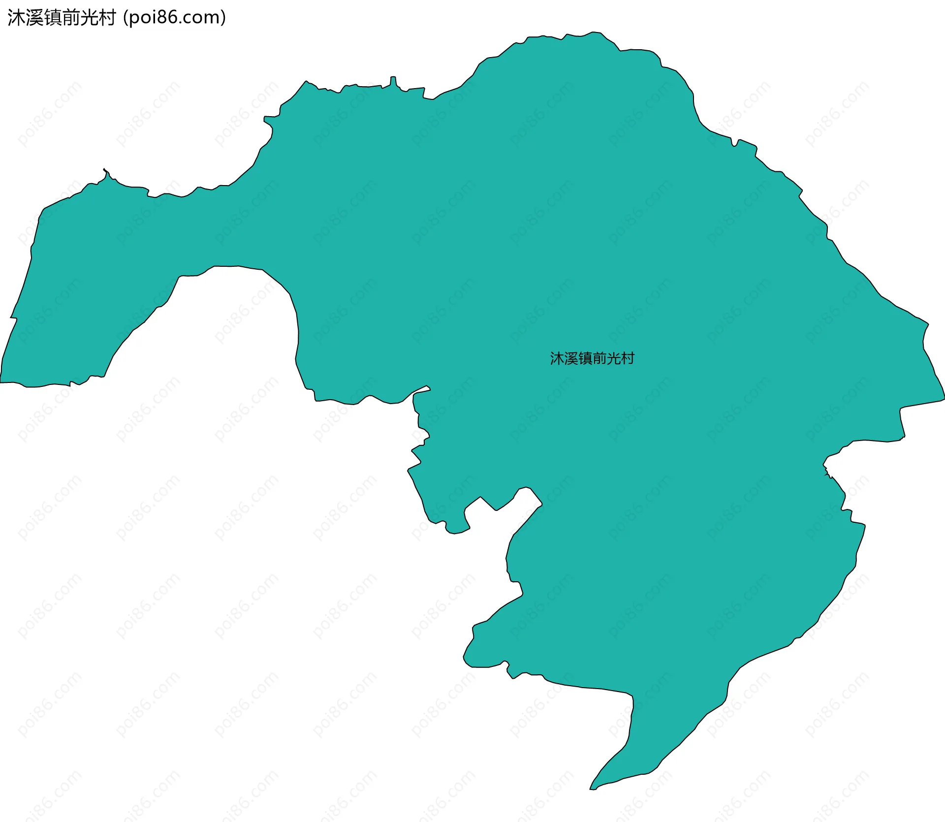 沐溪镇前光村边界地图