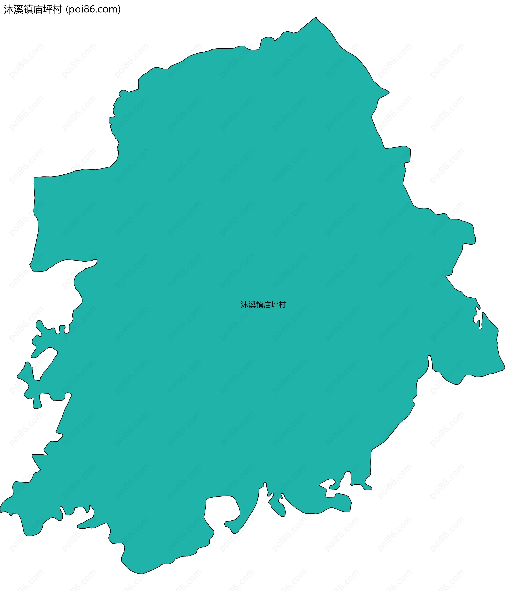 沐溪镇庙坪村边界地图