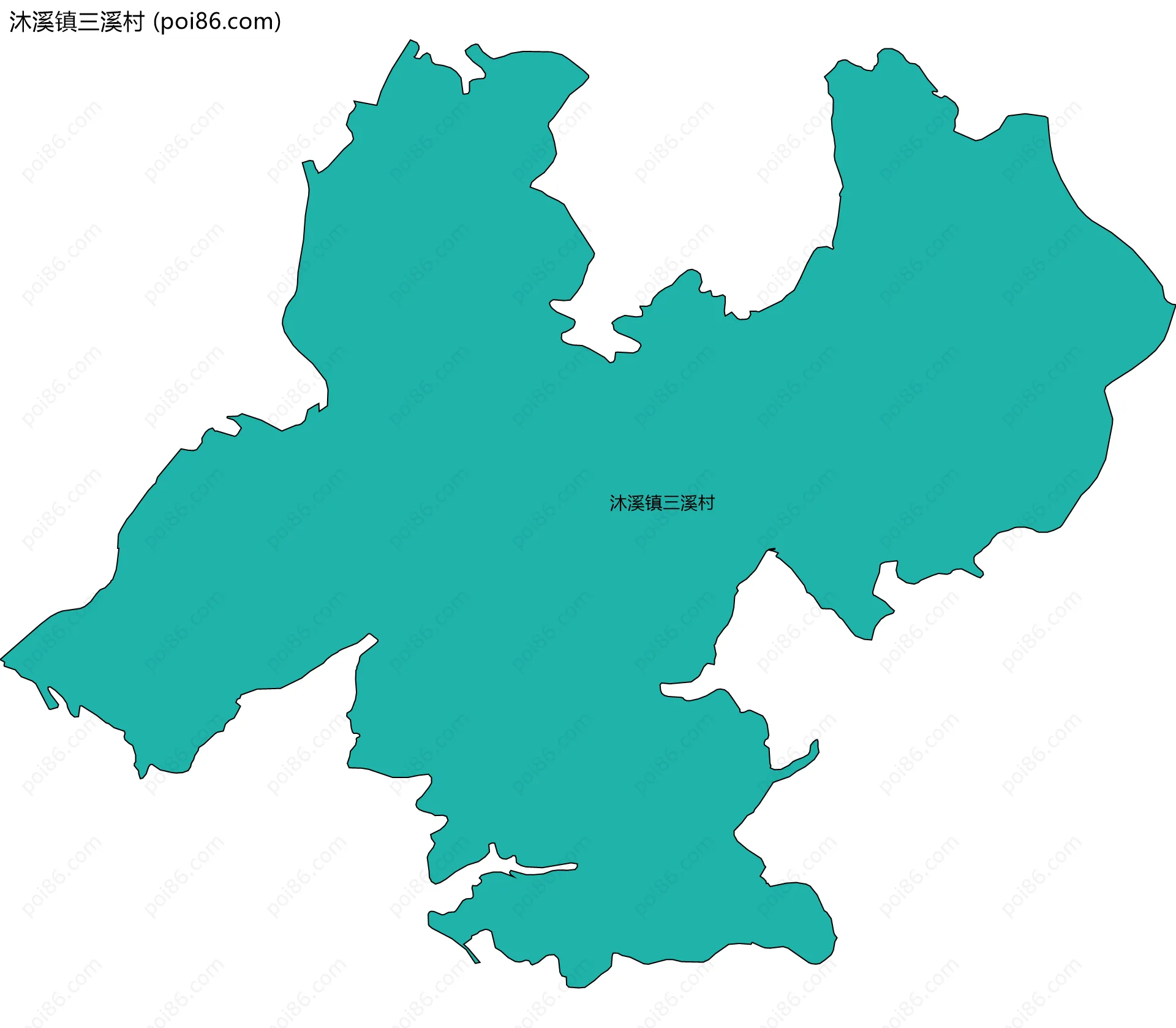 沐溪镇三溪村边界地图