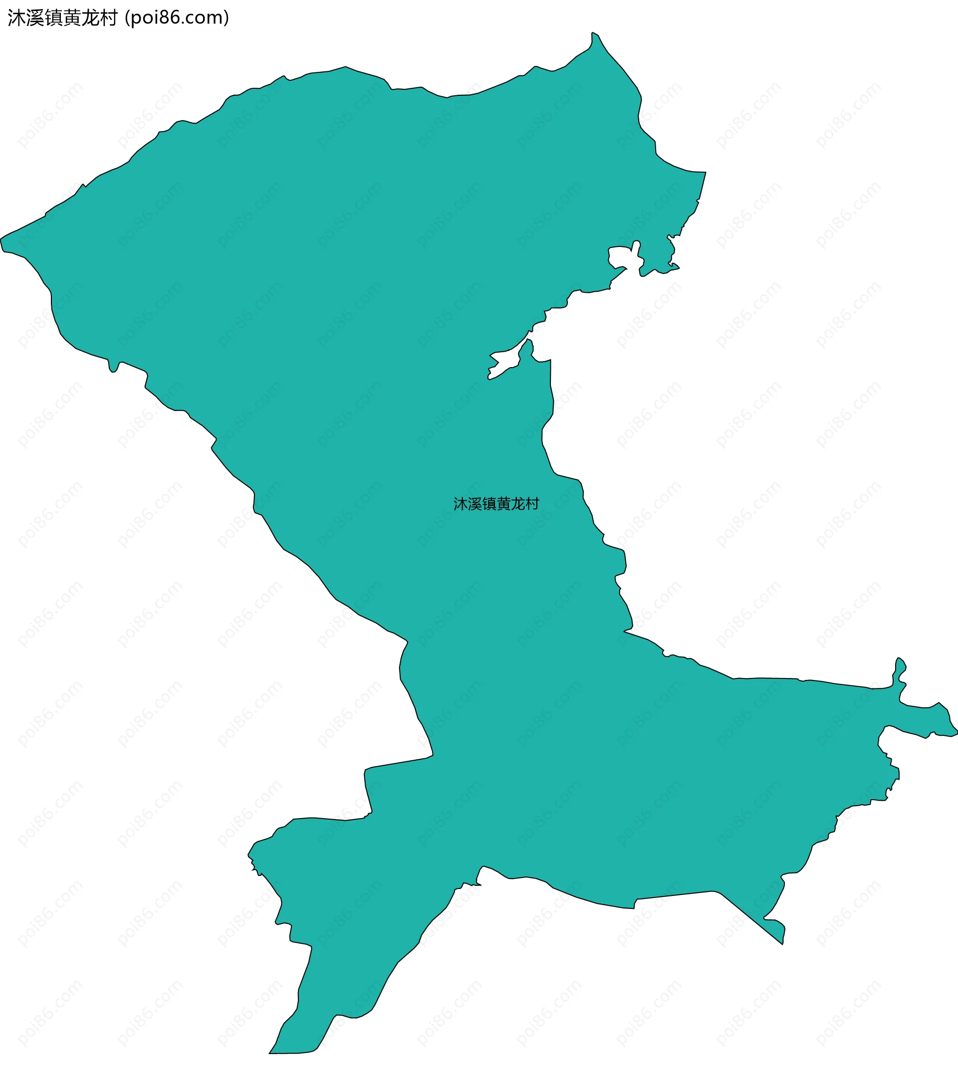 沐溪镇黄龙村边界地图