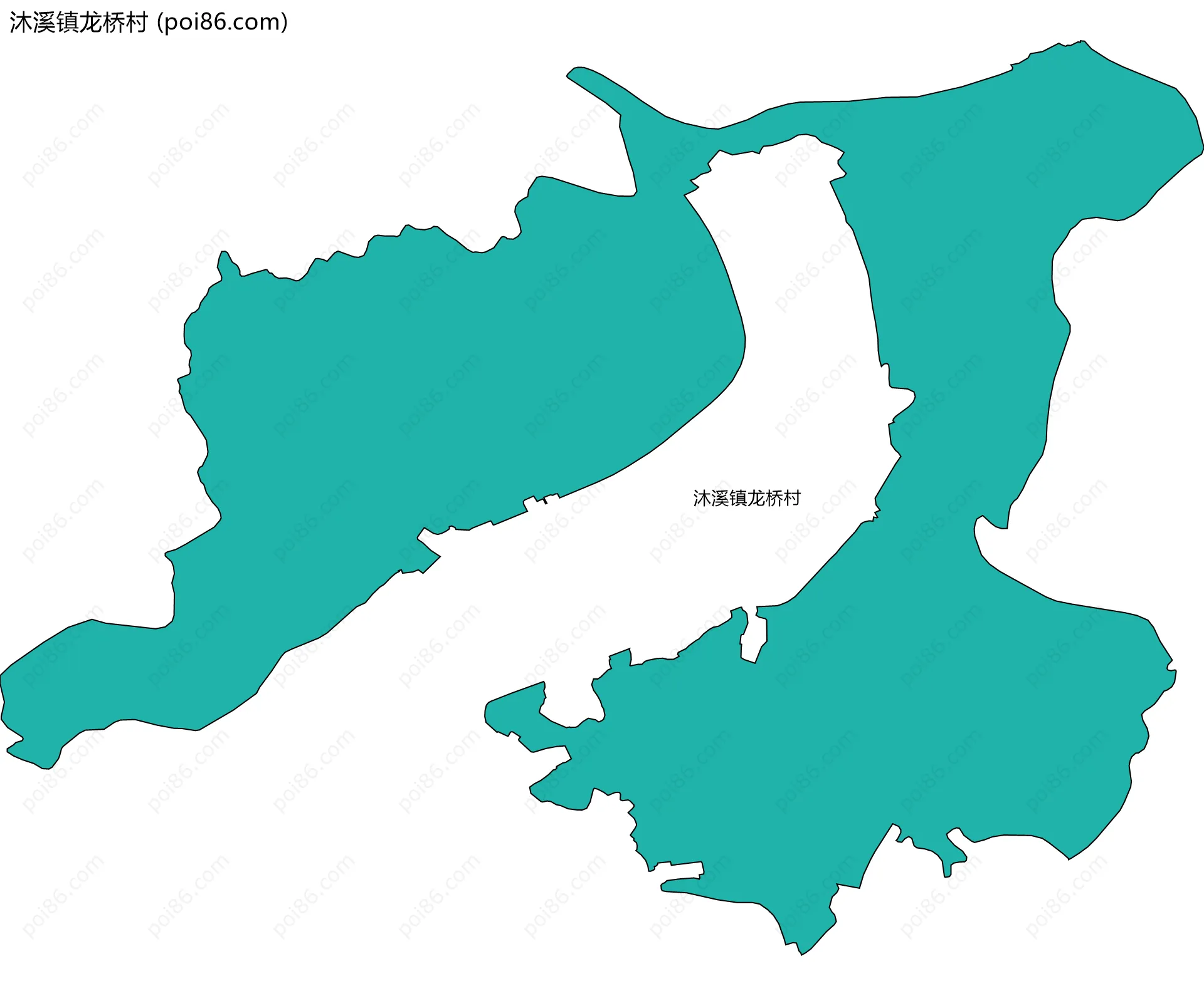 沐溪镇龙桥村边界地图