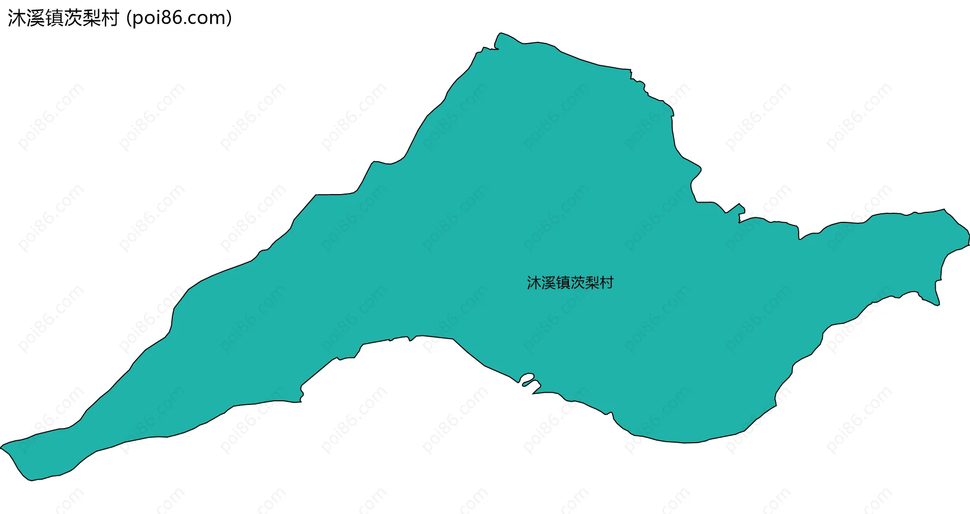 沐溪镇茨梨村边界地图