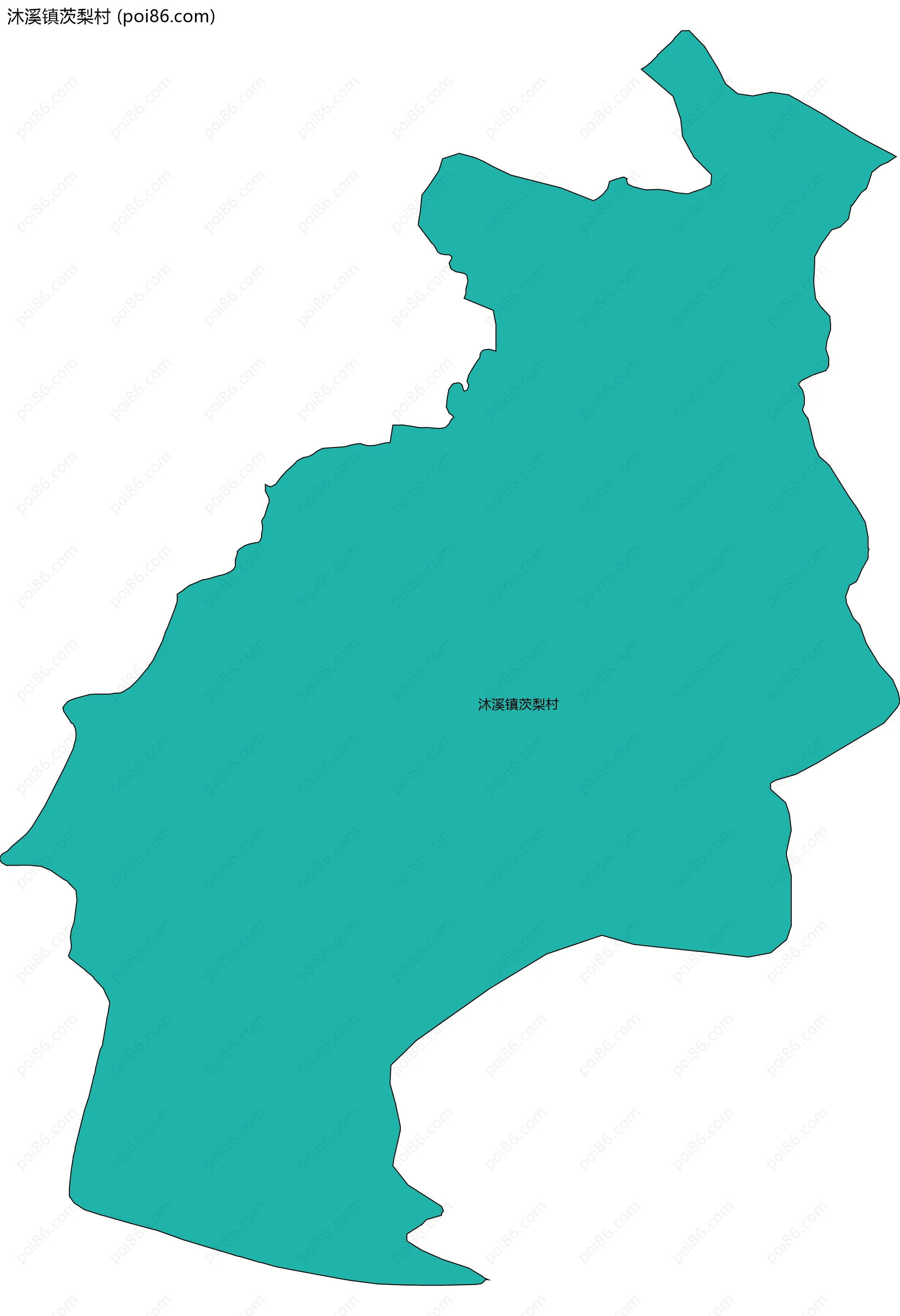 沐溪镇茨梨村边界地图