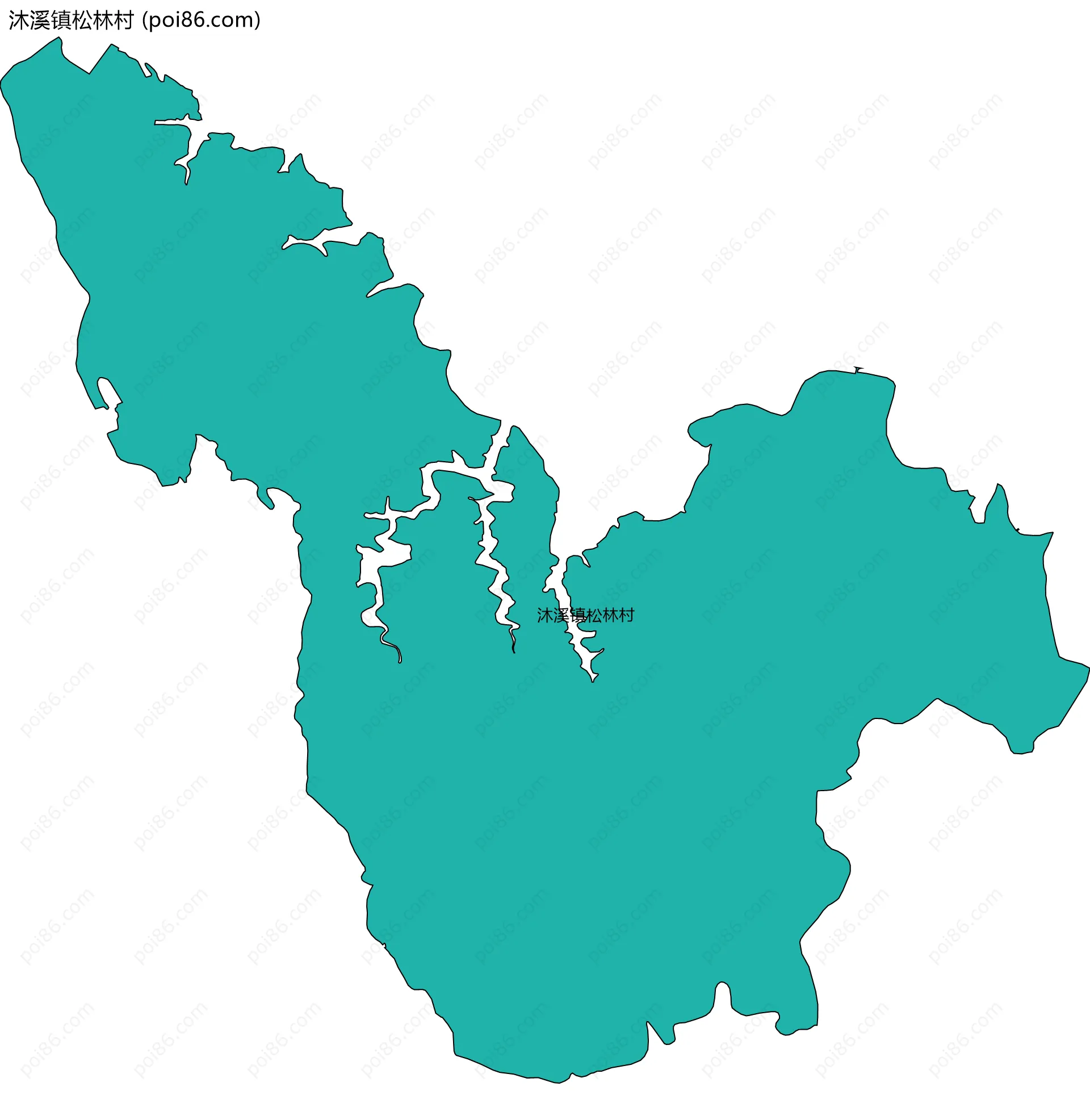 沐溪镇松林村边界地图