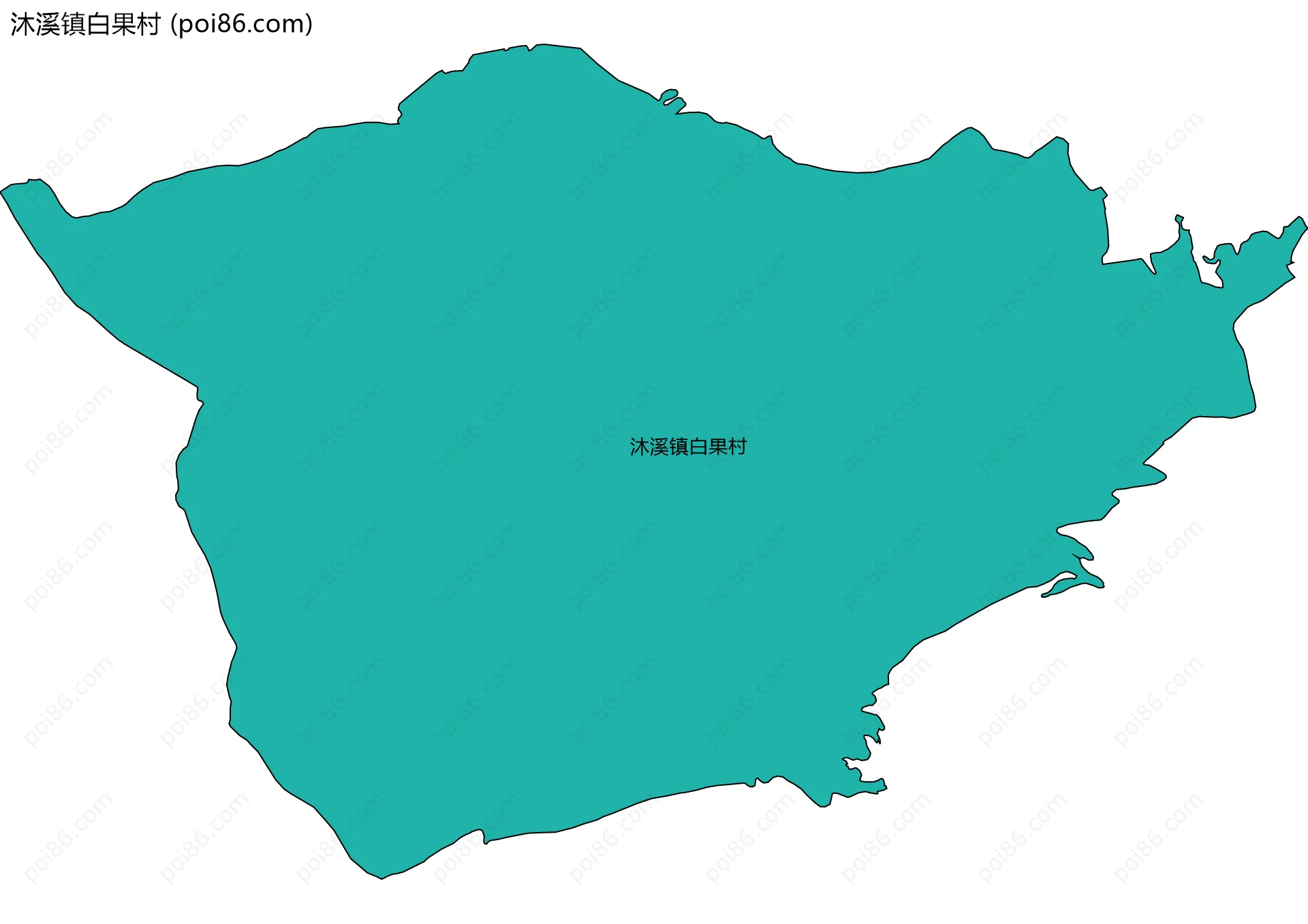 沐溪镇白果村边界地图