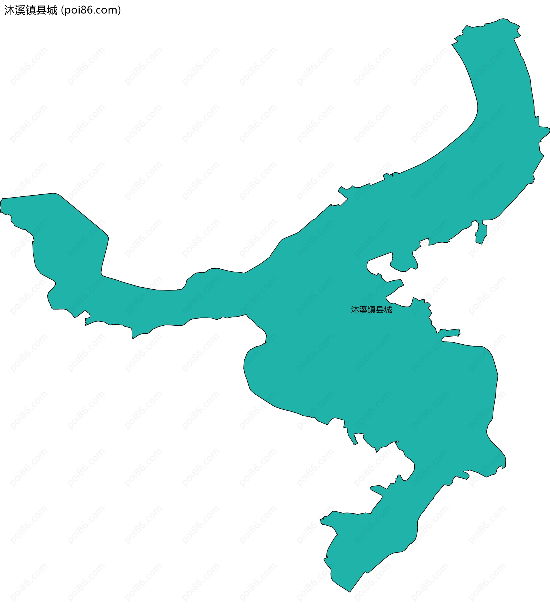 沐溪镇县城边界地图