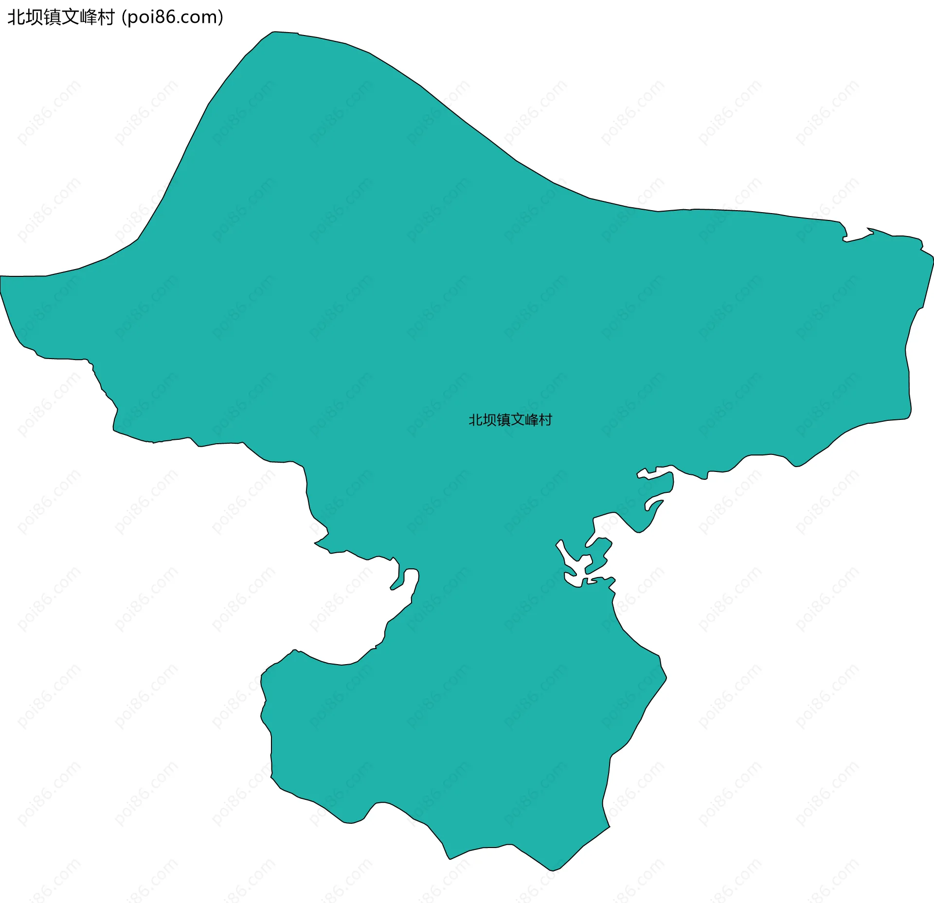 北坝镇文峰村边界地图