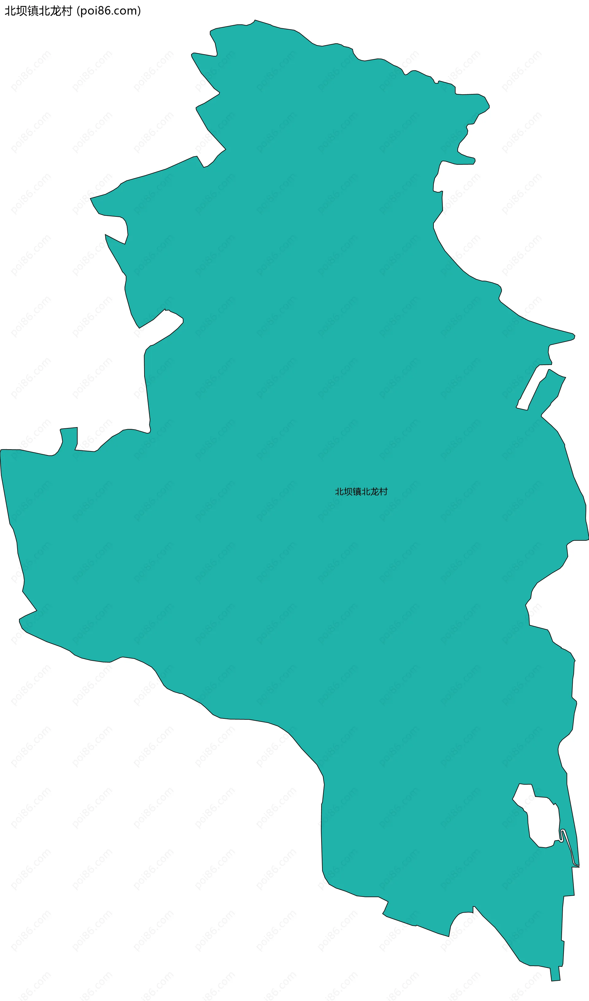 北坝镇北龙村边界地图