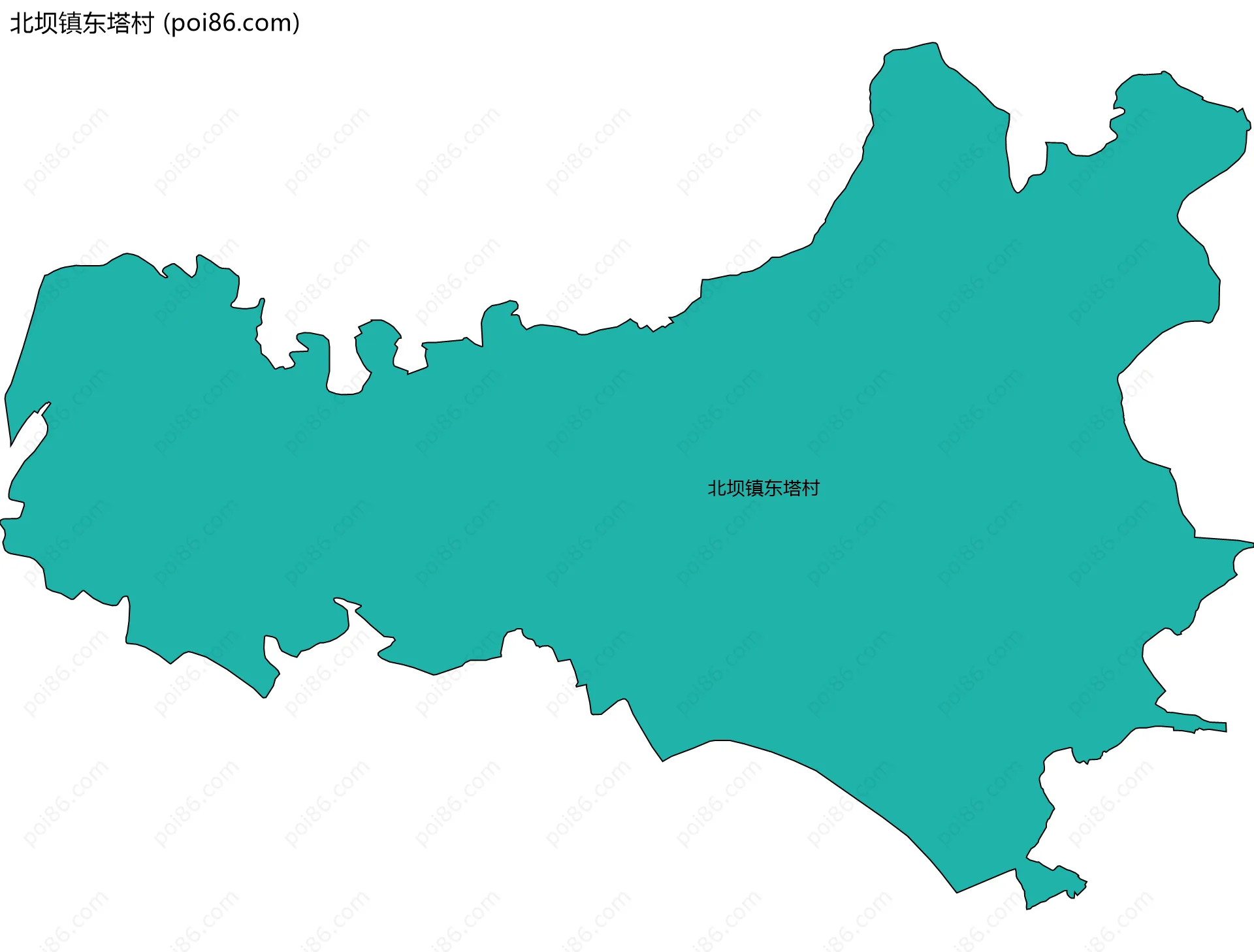 北坝镇东塔村边界地图